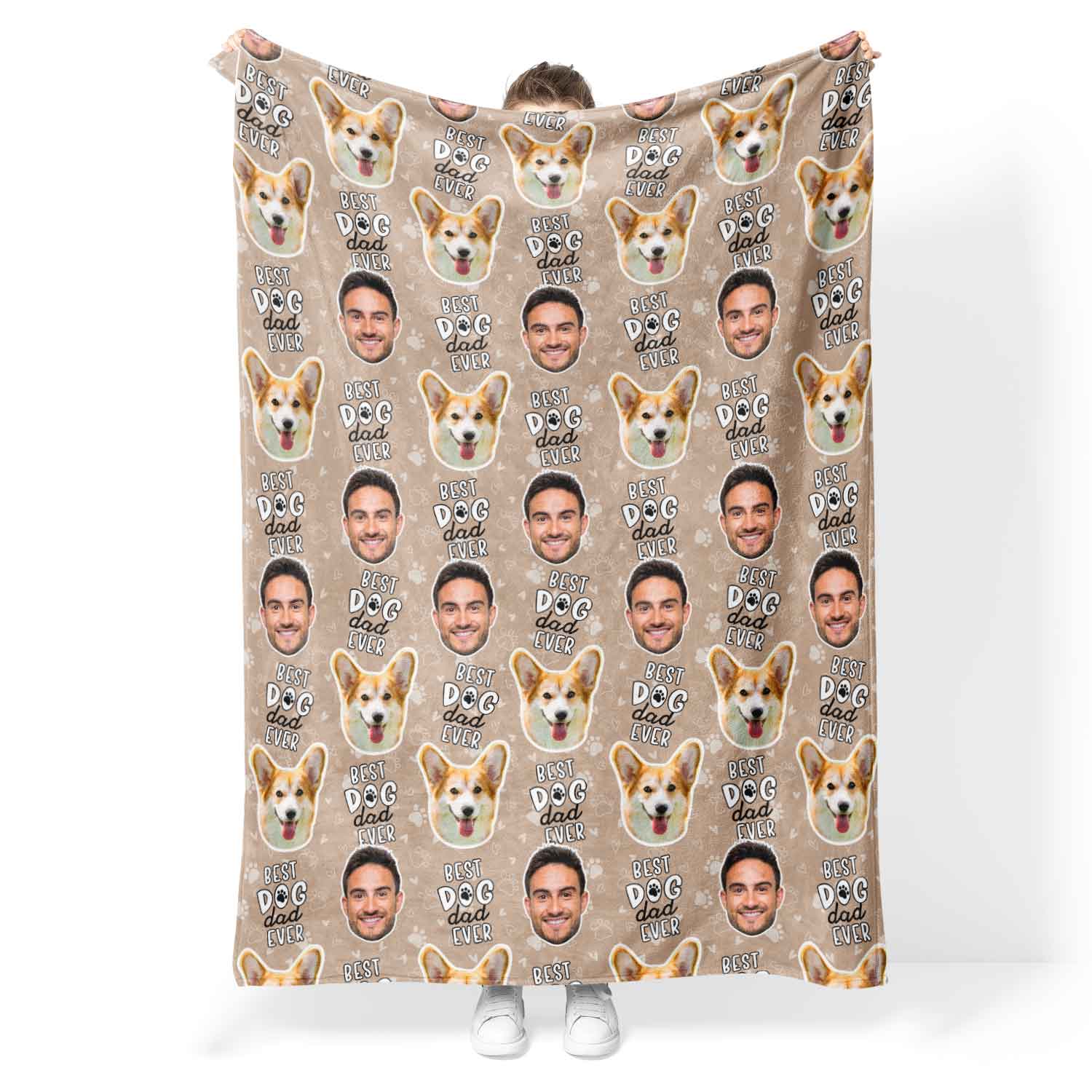 Best Dog Dad Ever Personalised Dog Blanket