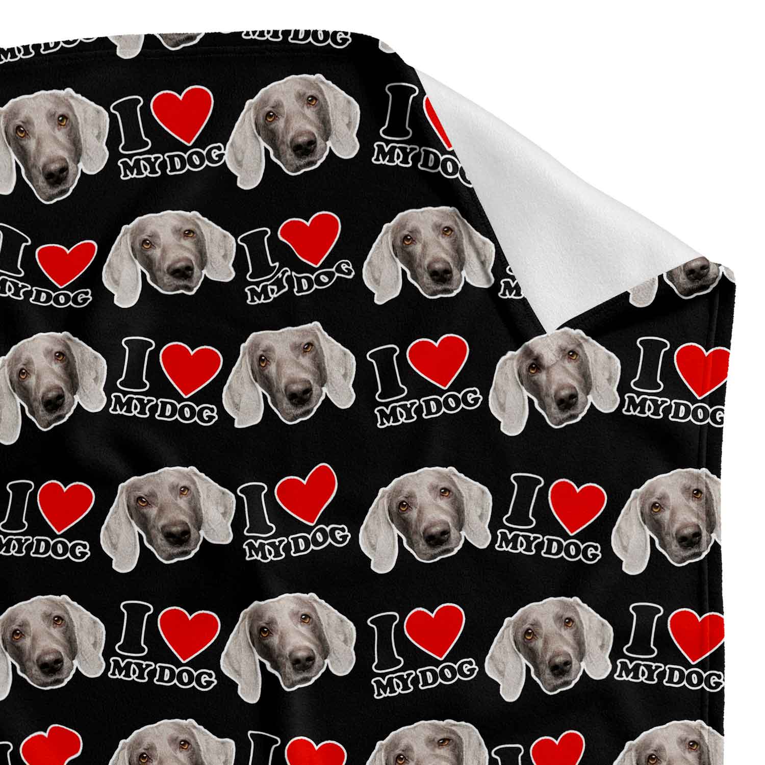 I Heart My Dog Personalised Dog Blanket