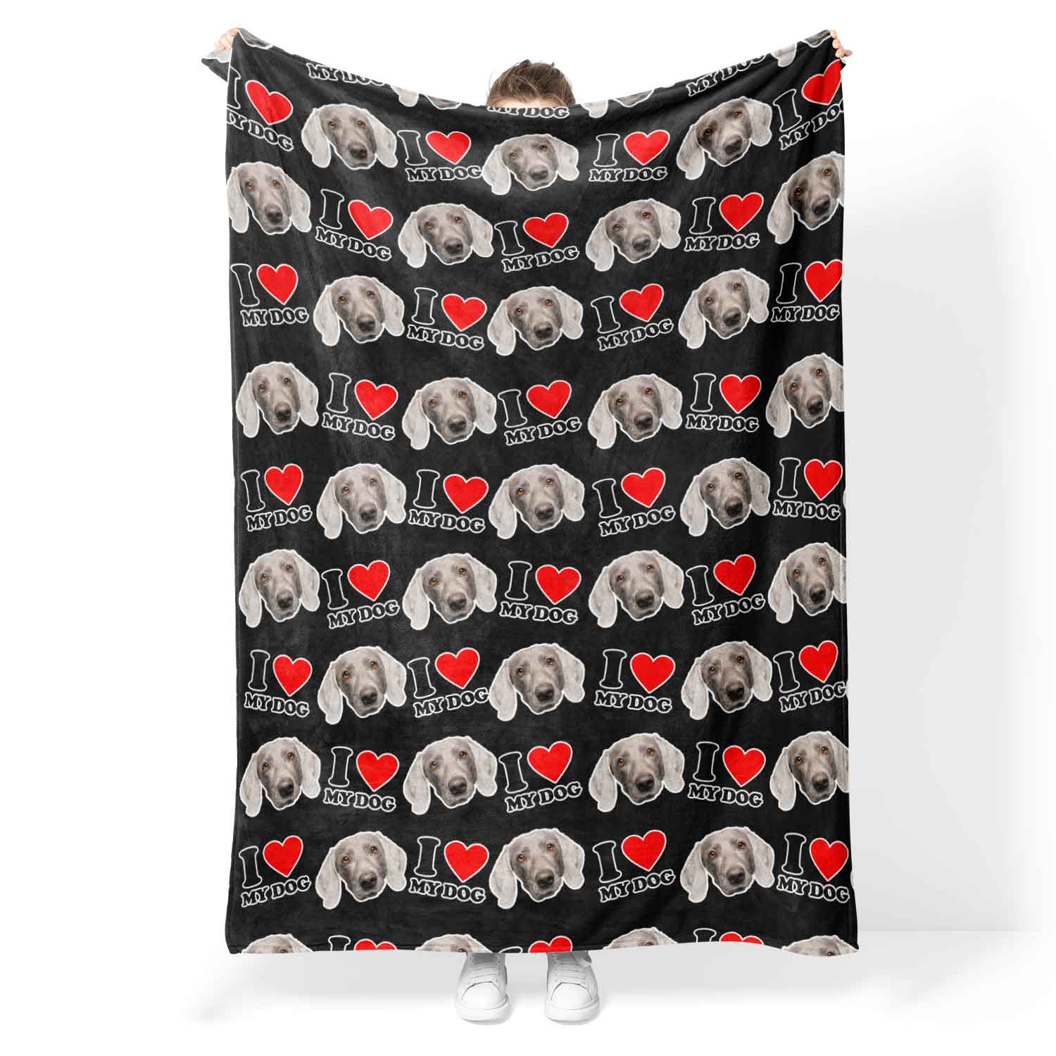 I Heart My Dog Personalised Dog Blanket