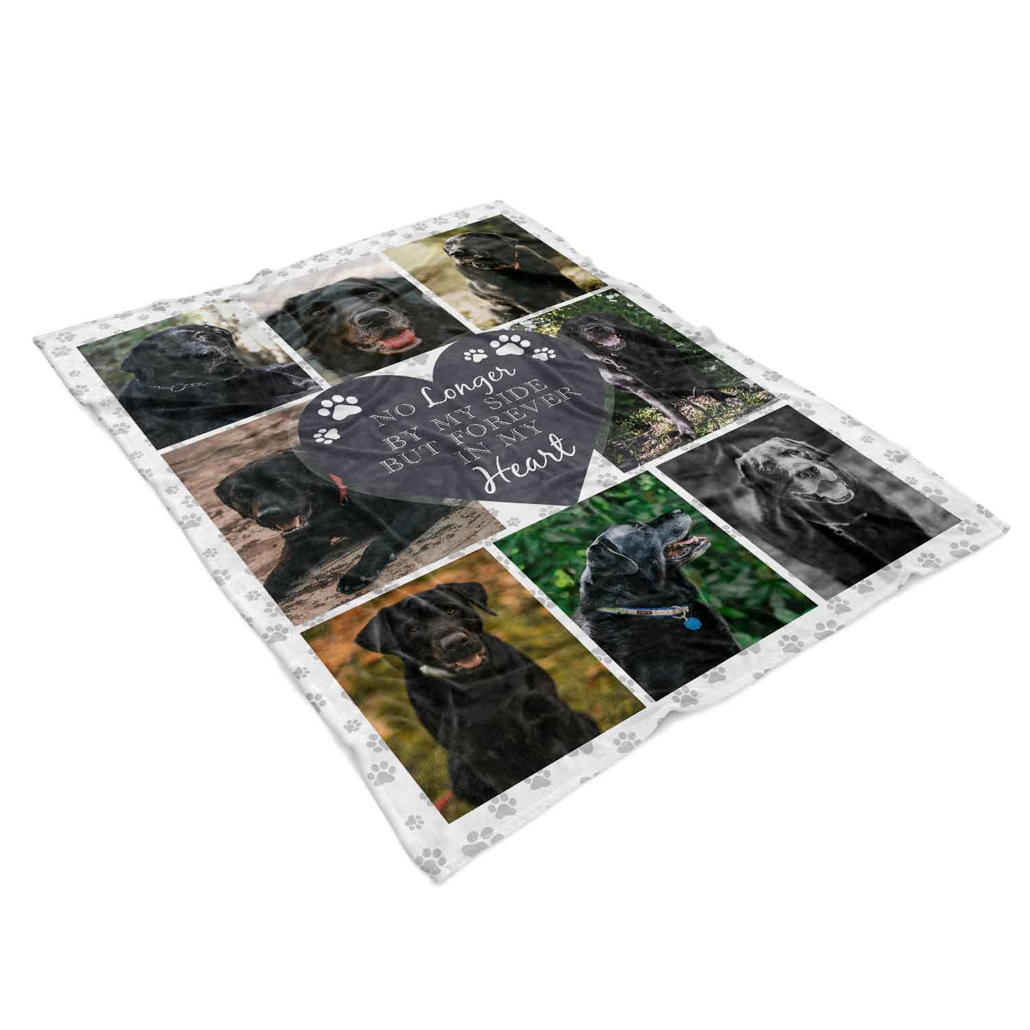 No Longer By My Side, But Forever In My Heart Dog Memorial Blanket