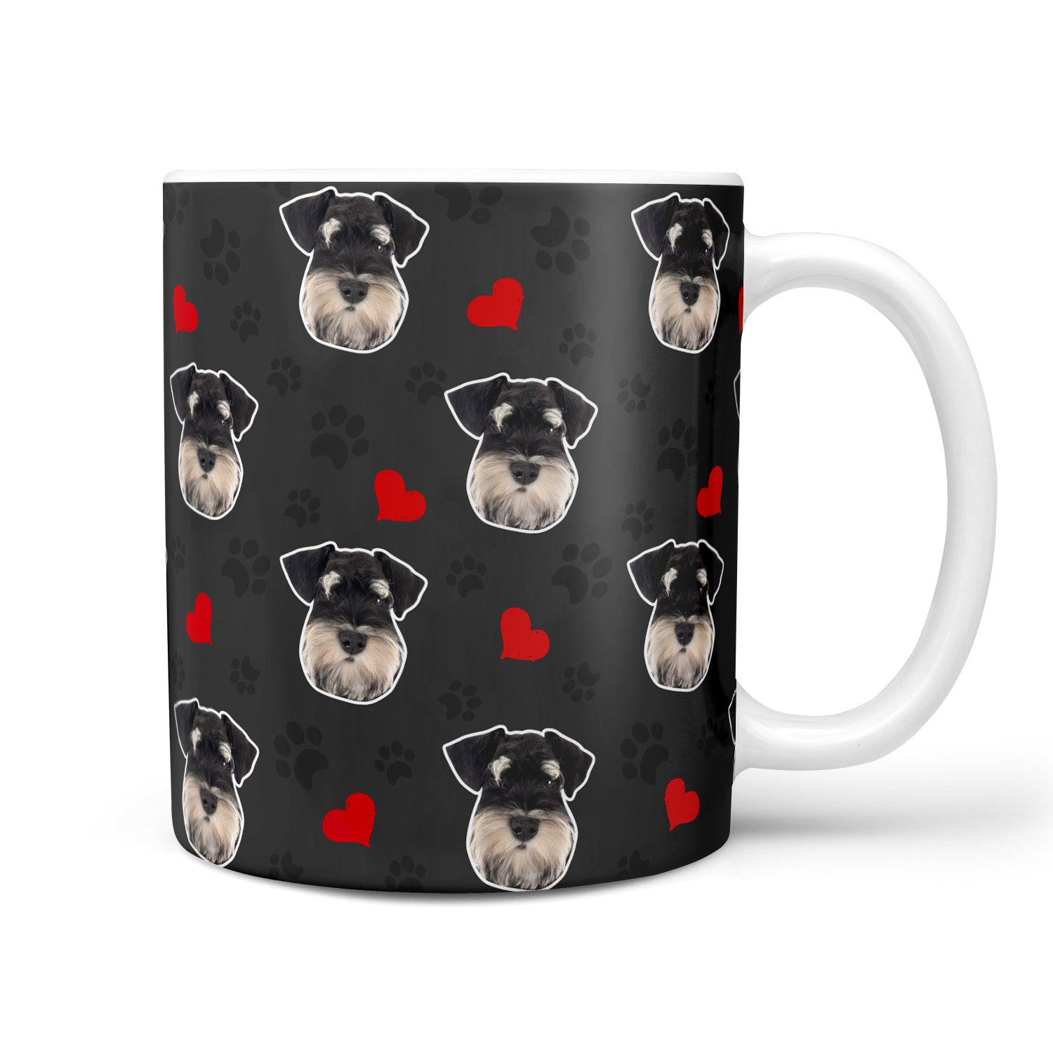 Paws and Hearts Personalised Dog Mug