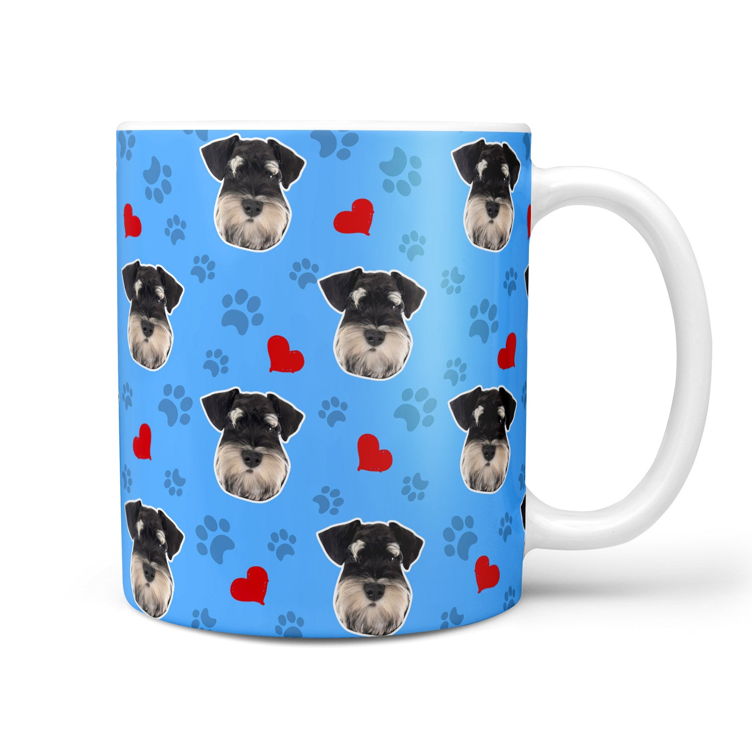 Paws and Hearts Personalised Dog Mug