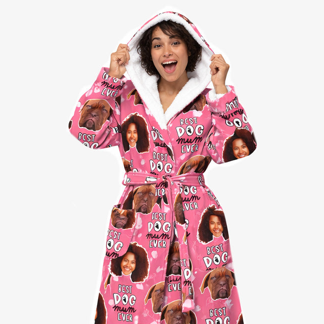 Best Dog Mum Ever Personalised Dressing Gown