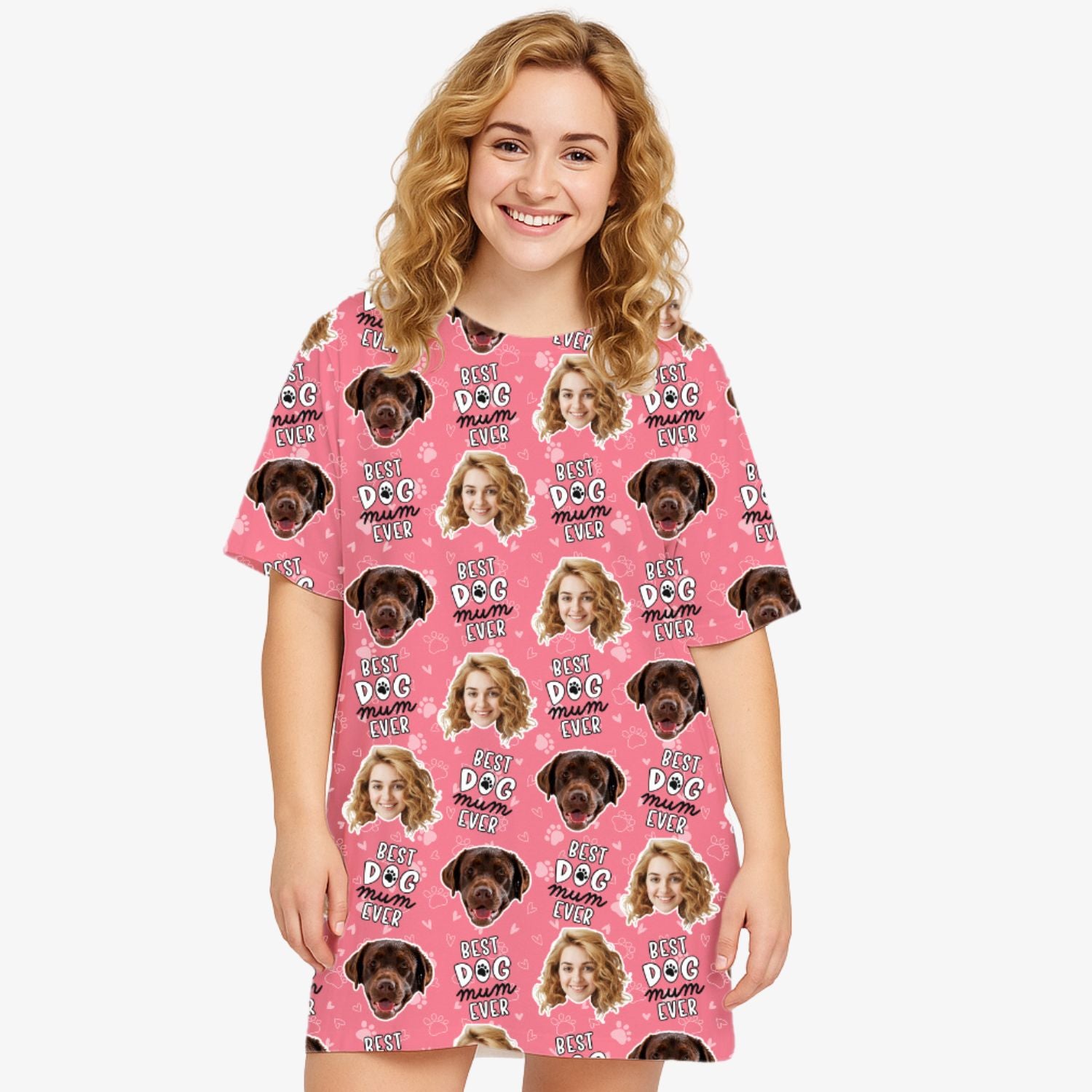 Best Dog Mum Ever Ladies Sleepy Nightshirt