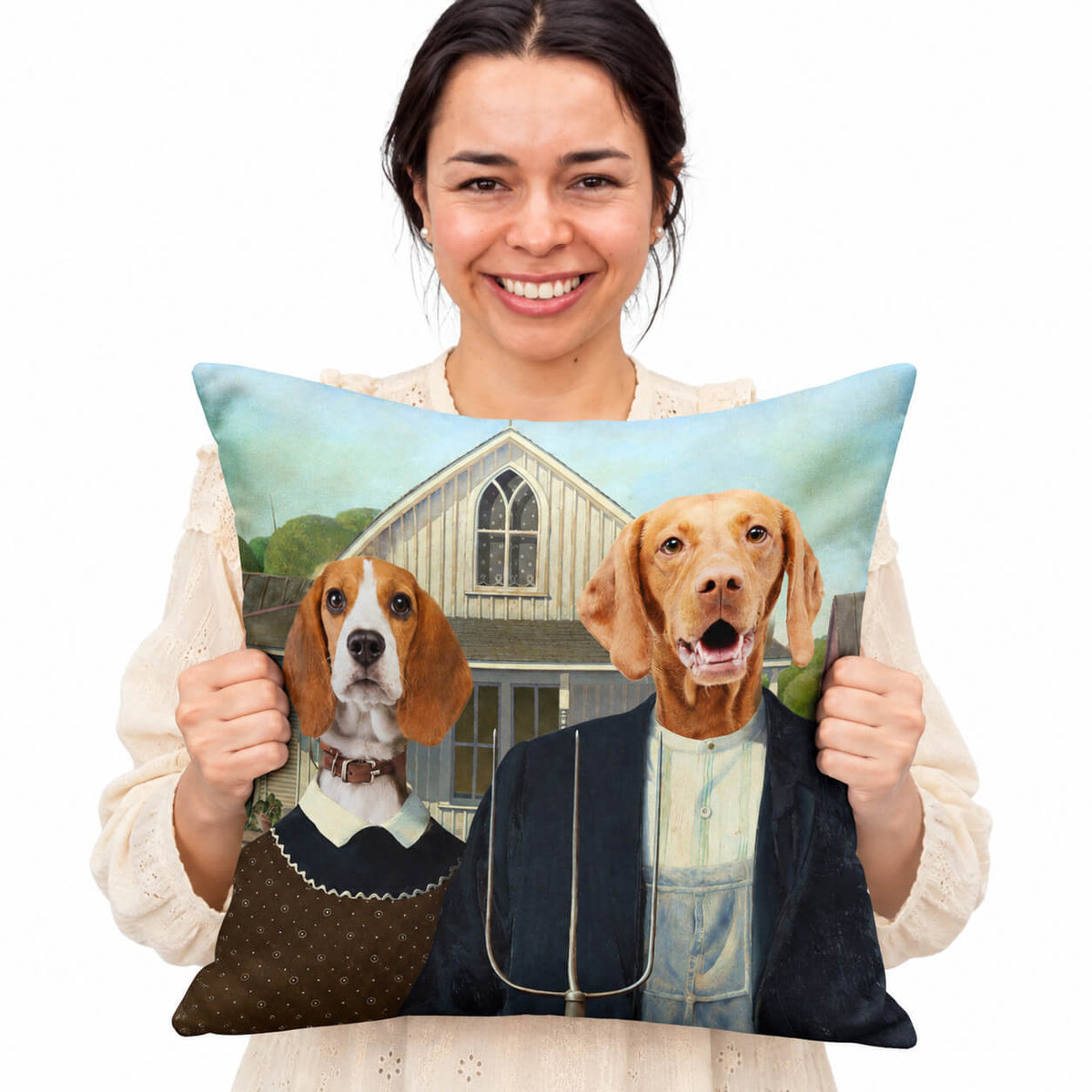 Dog Gothic Couple Cushion
