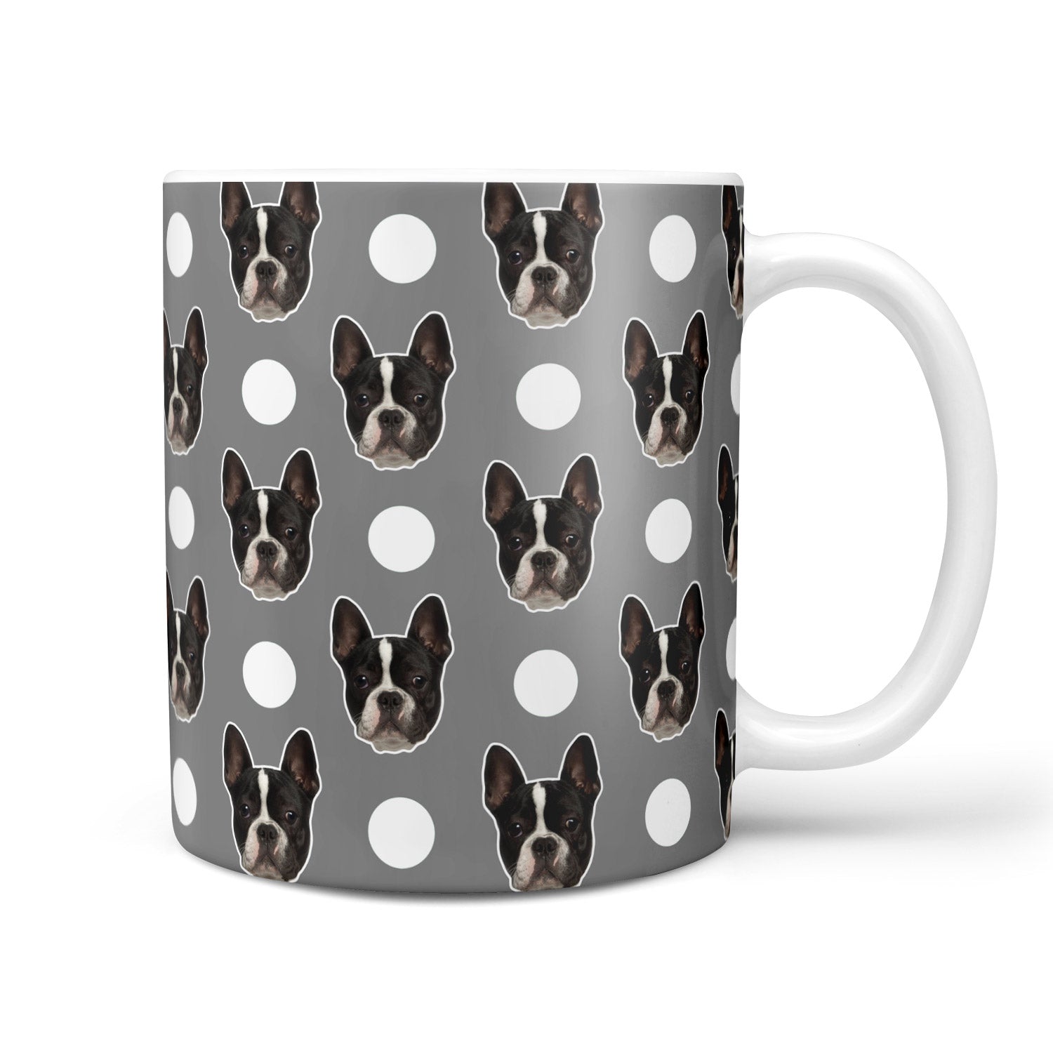 Polka Dot Pattern Personalised Dog Mug