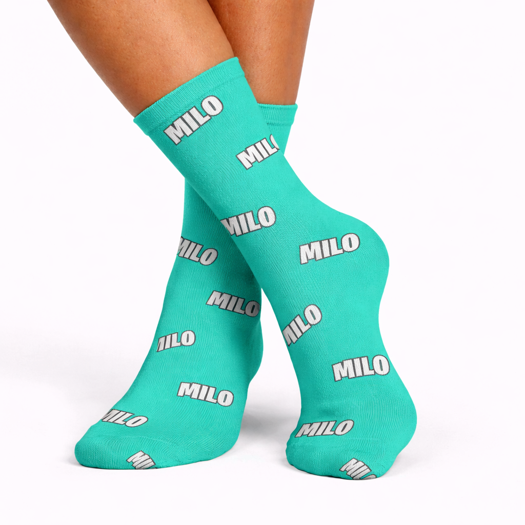 Custom Name Print Personalised Dog Socks