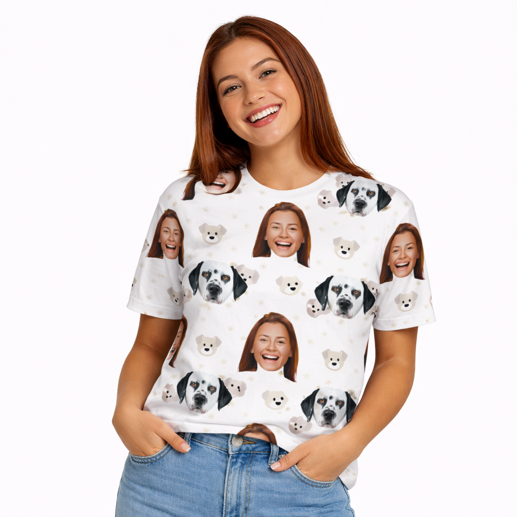 Cute Dog Faces Personalised T-Shirt