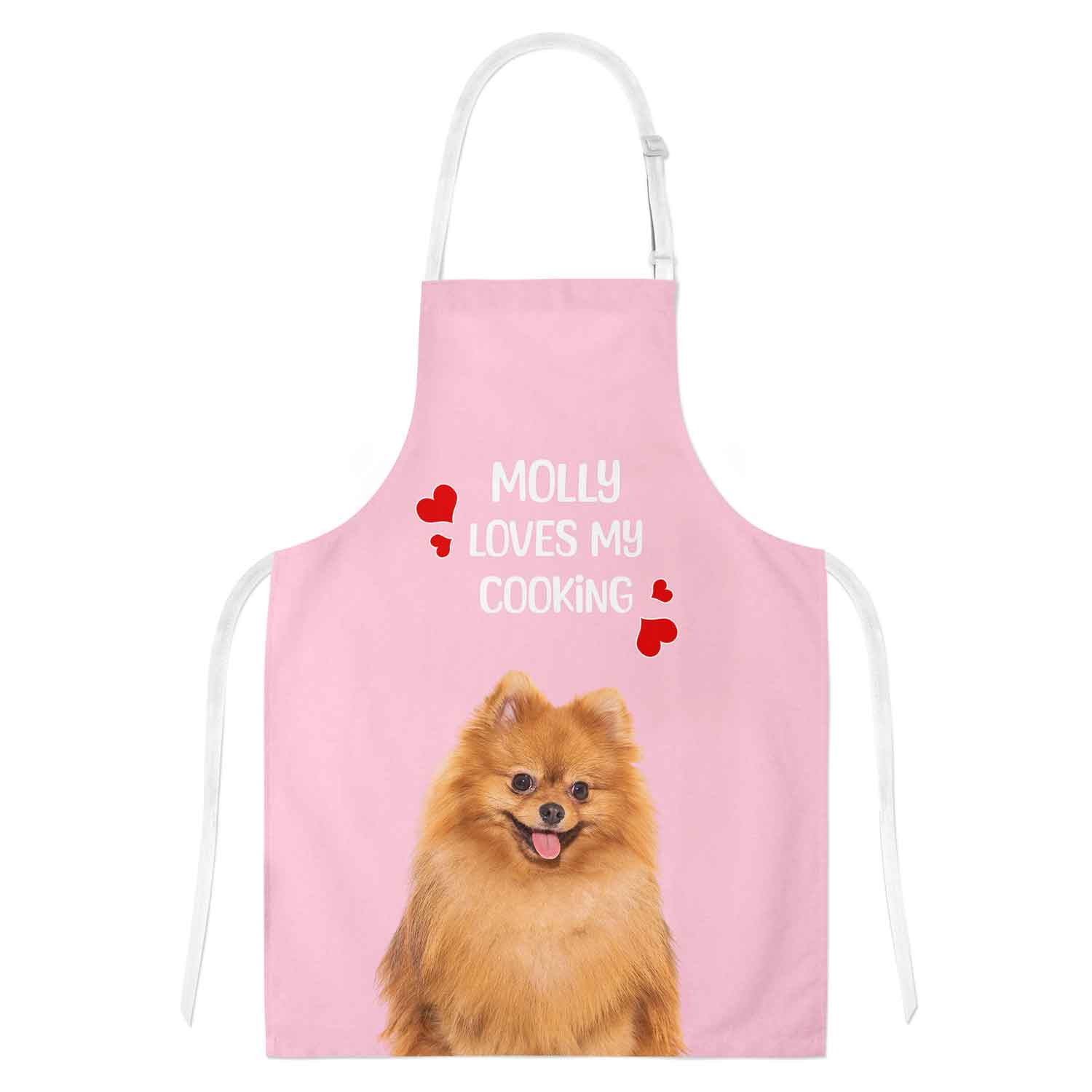 (Dogs Name) Loves My Cooking Personalised Apron