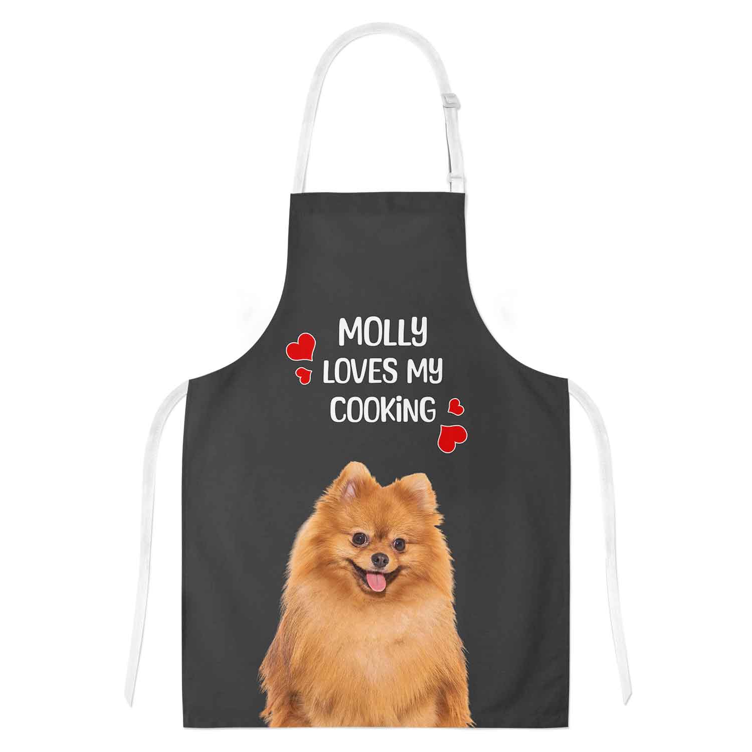 (Dogs Name) Loves My Cooking Personalised Apron