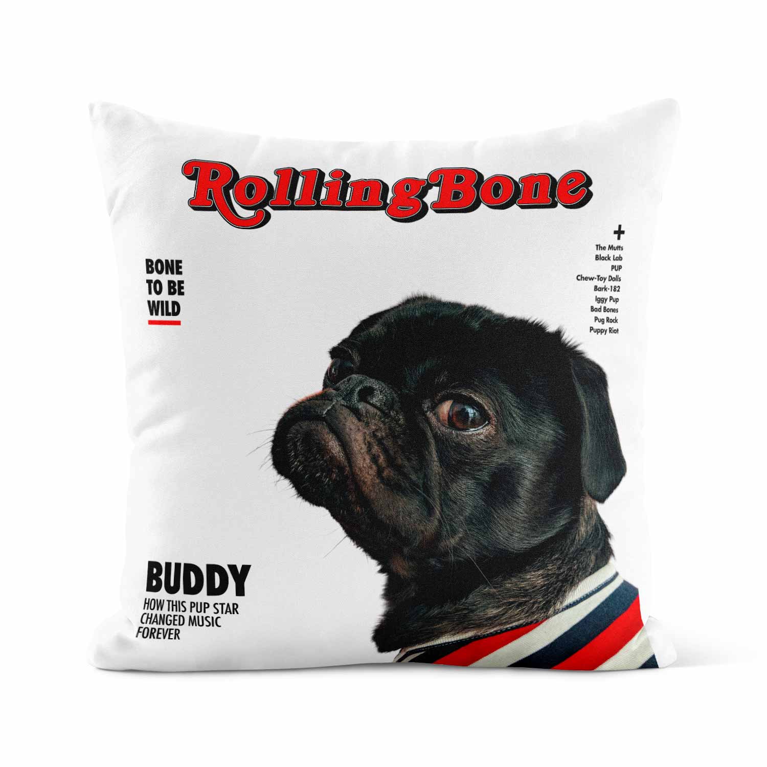 RollingBone Music Magazine Personalised Cushion