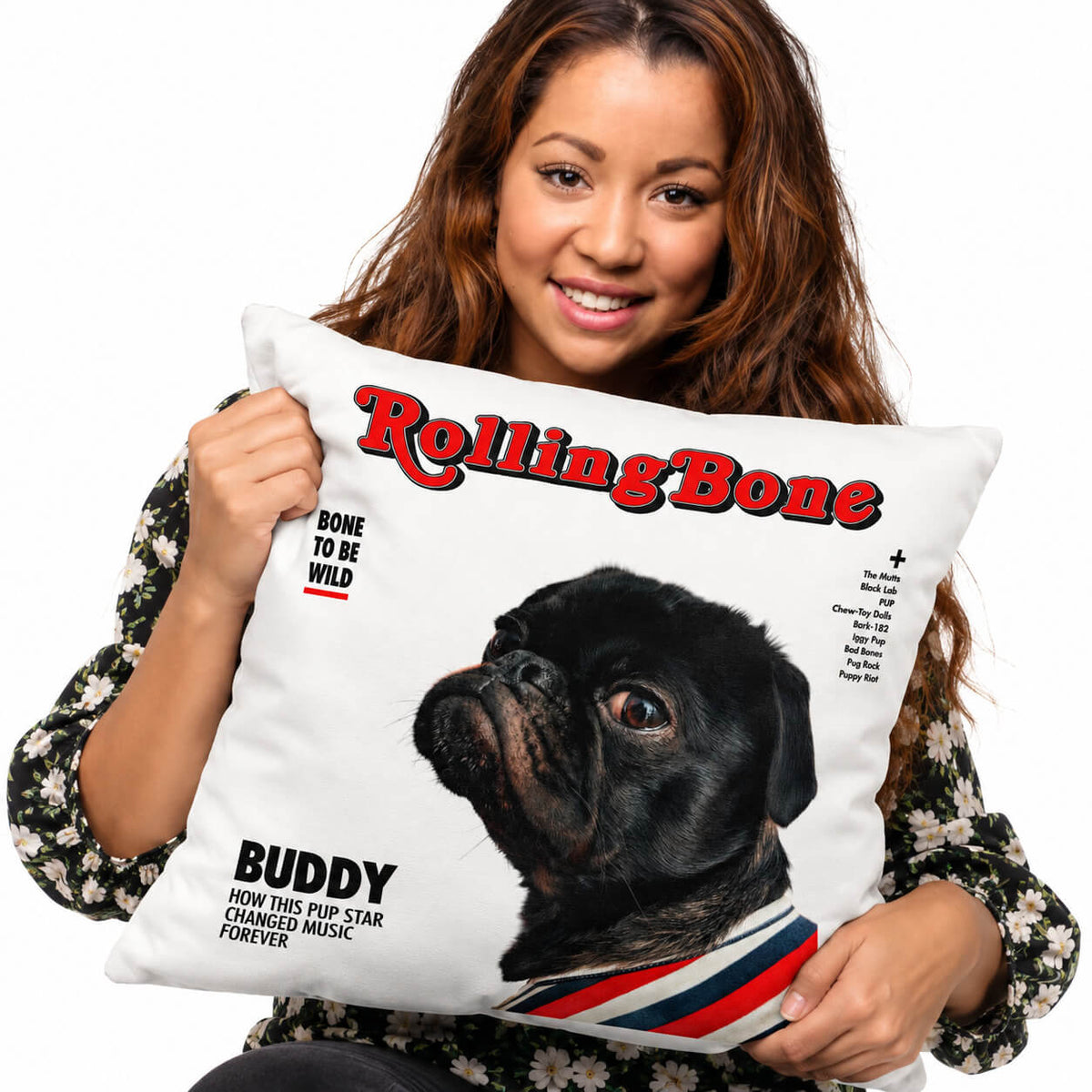 RollingBone Music Magazine Personalised Cushion