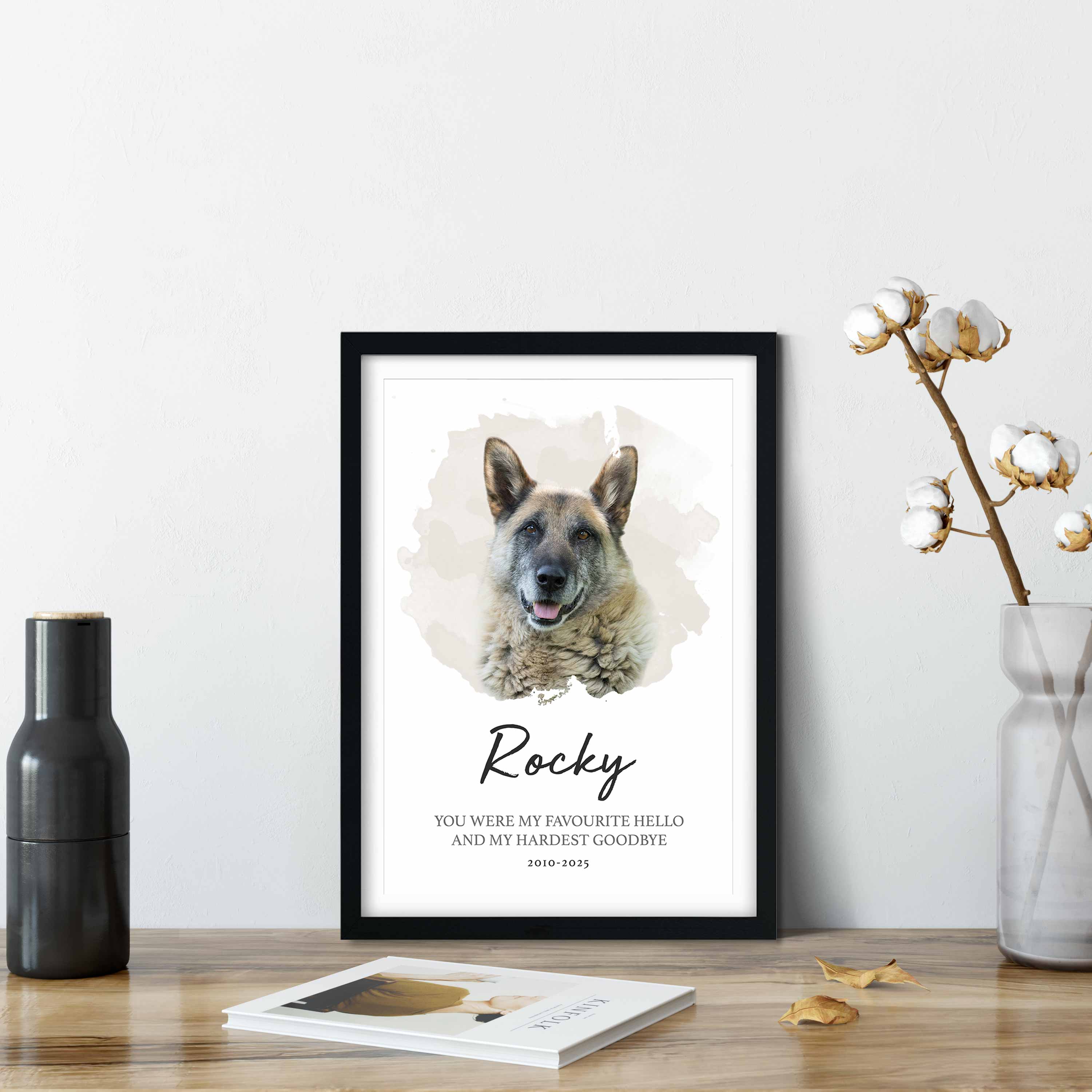 (Dog Name) Favourite Hello & Hardest Goodbye Memorial Print