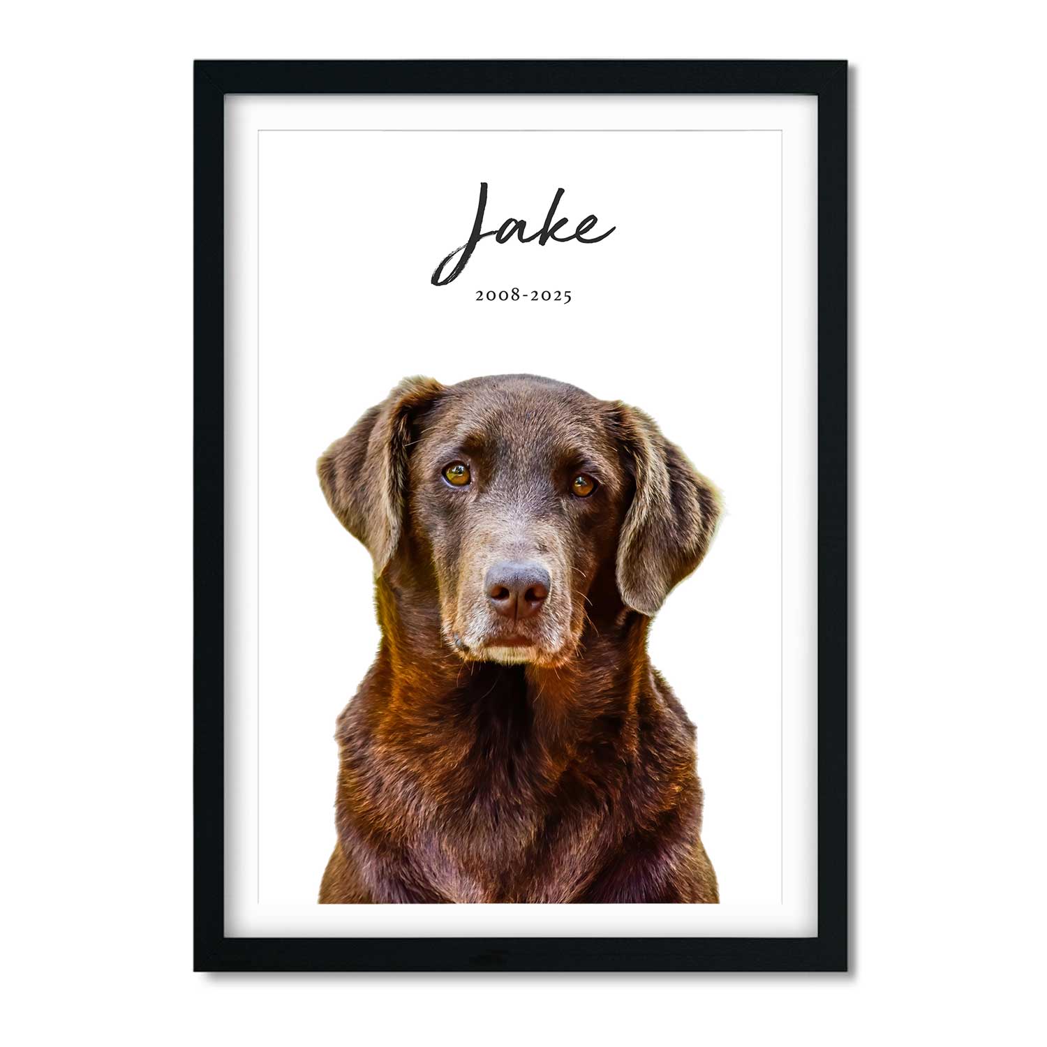 Your Dog (Name & Date) Personalised Memorial Print