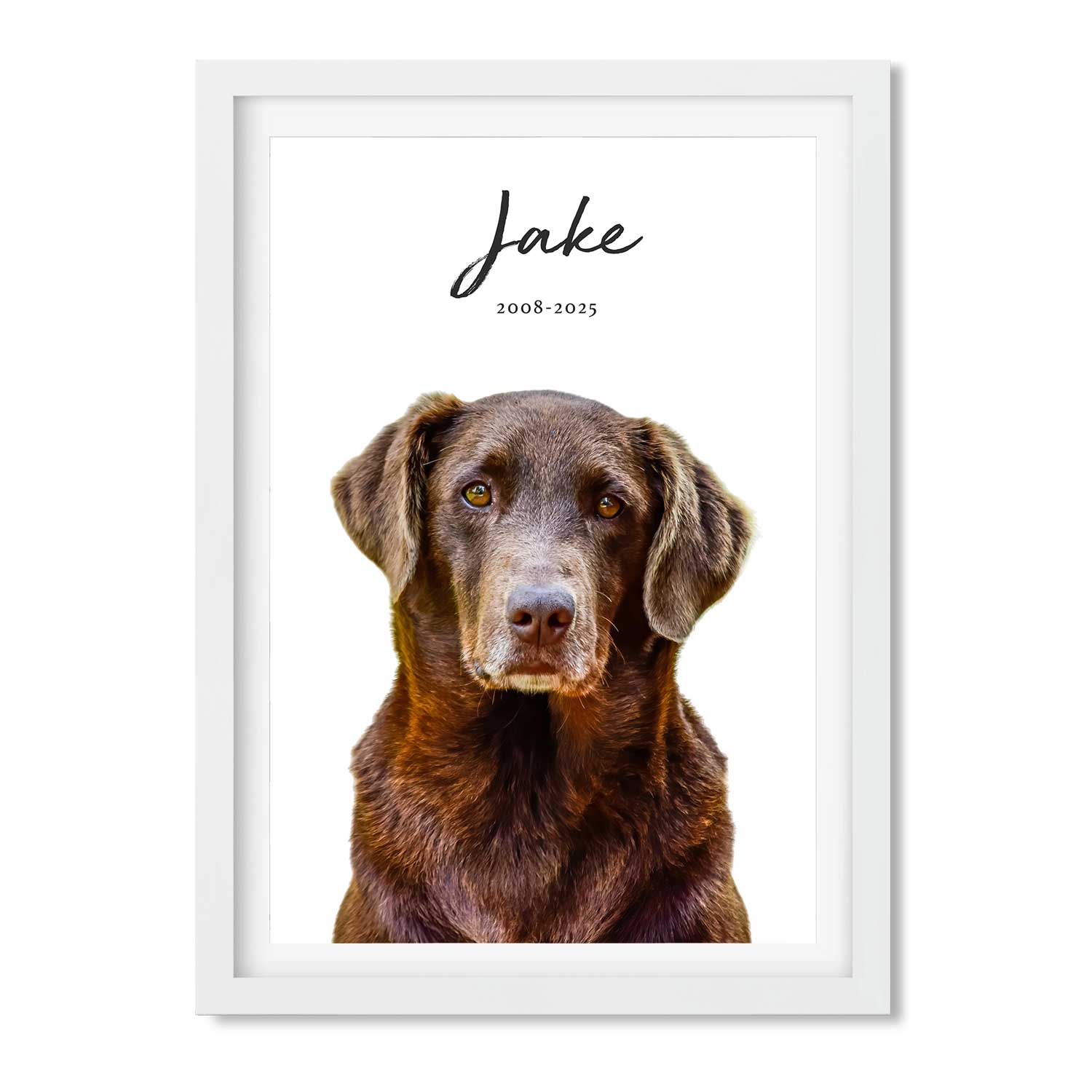Your Dog (Name & Date) Personalised Memorial Print