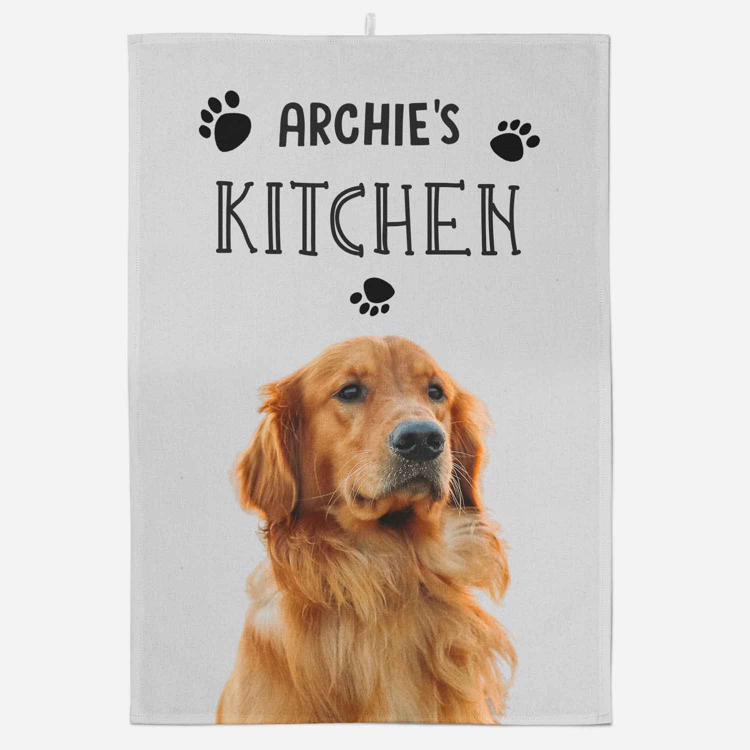 (Dog Name's) Kitchen Personalised Tea Towel