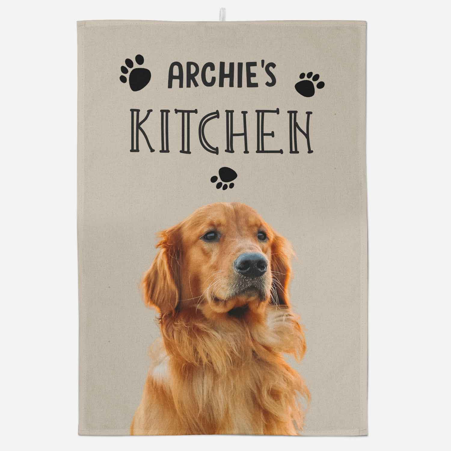 (Dog Name's) Kitchen Personalised Tea Towel