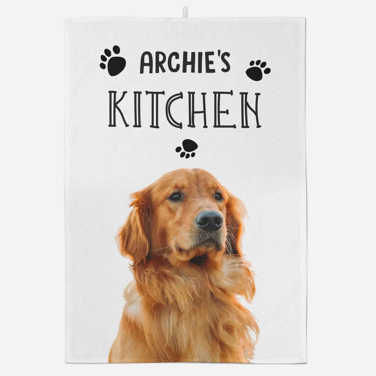 (Dog Name's) Kitchen Personalised Tea Towel