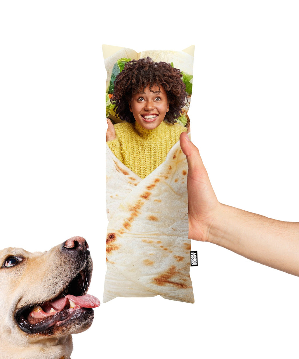 Burrito Me Toy Pillow For Dogs Cuddle Buddy Custom Pillow