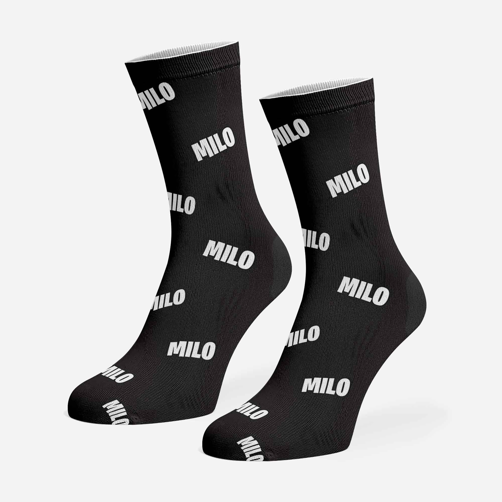Custom Name Print Personalised Dog Socks