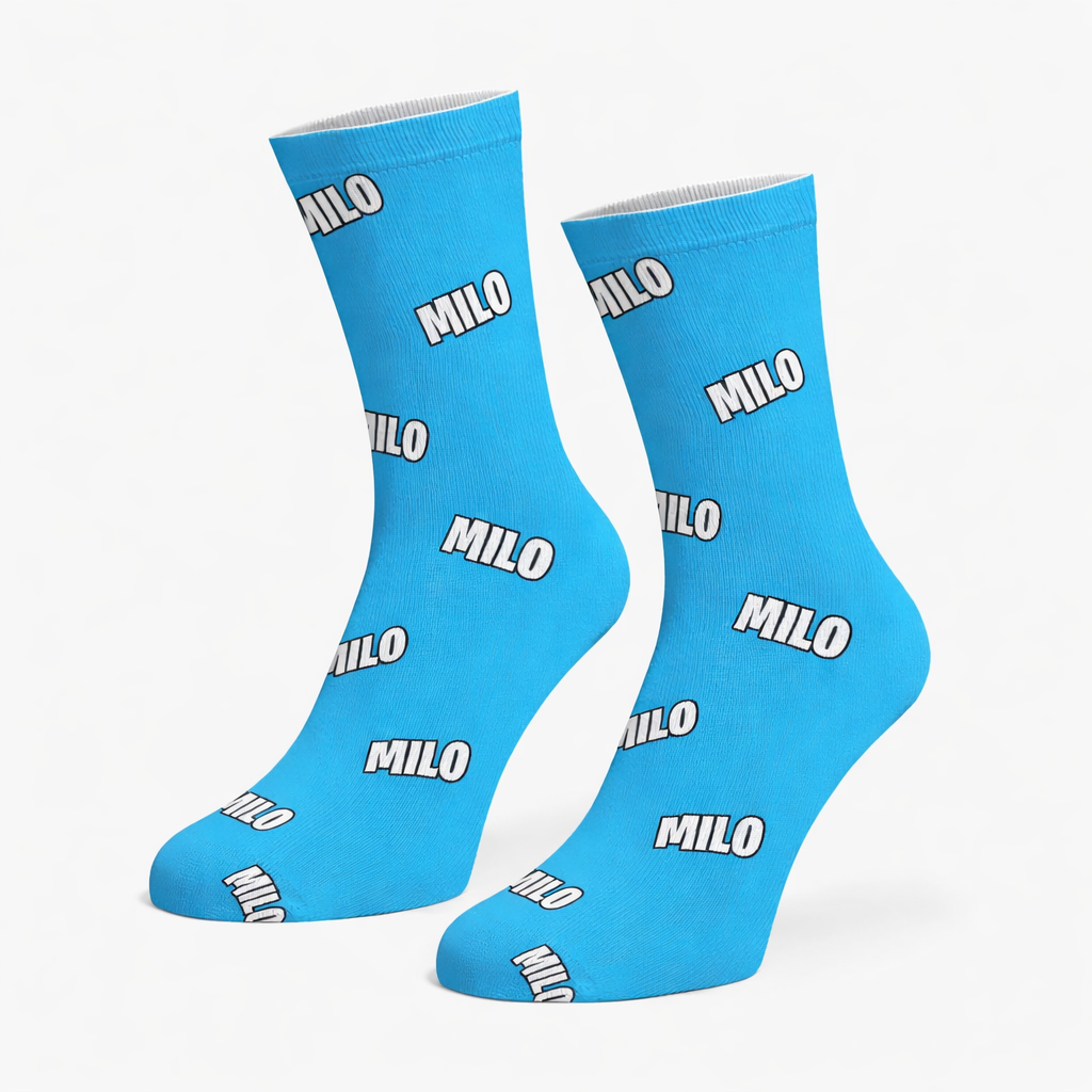 Custom Name Print Personalised Dog Socks