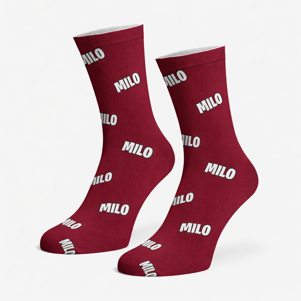 Custom Name Print Personalised Dog Socks
