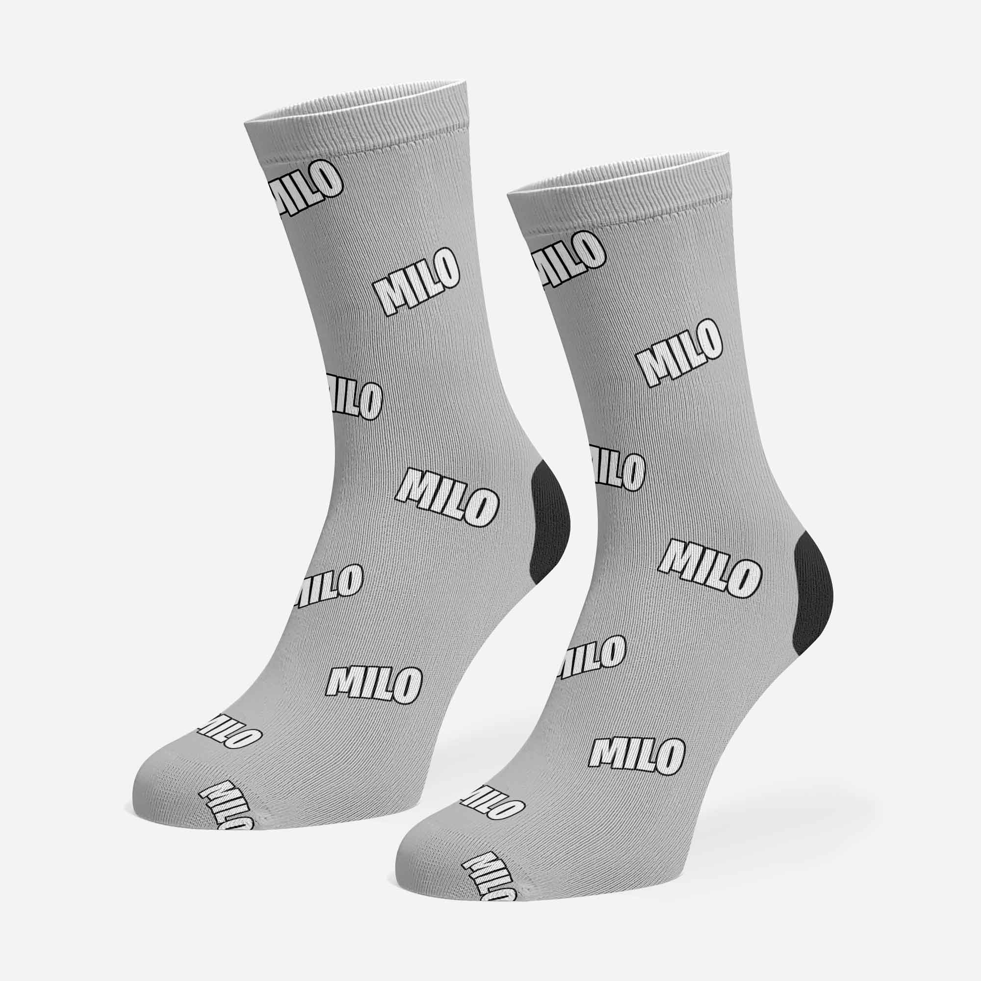 Custom Name Print Personalised Dog Socks