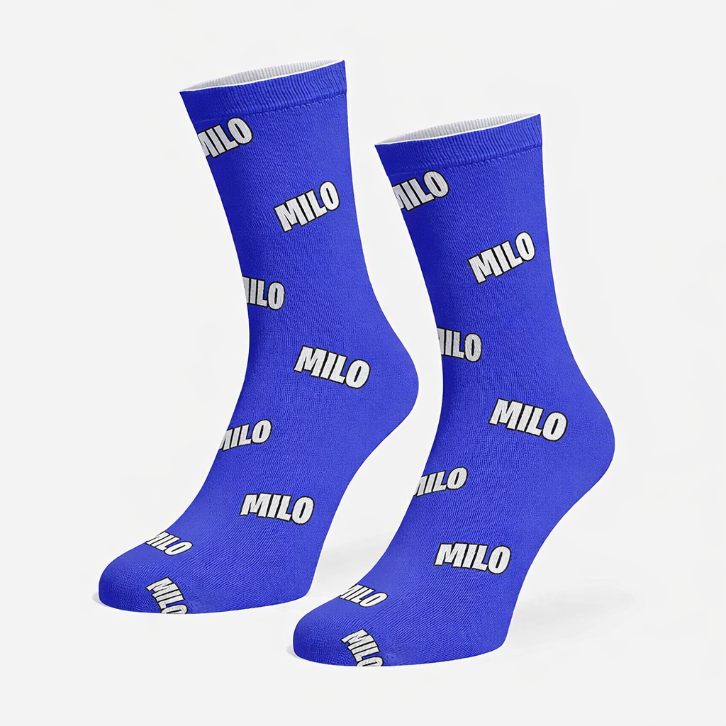 Custom Name Print Personalised Dog Socks