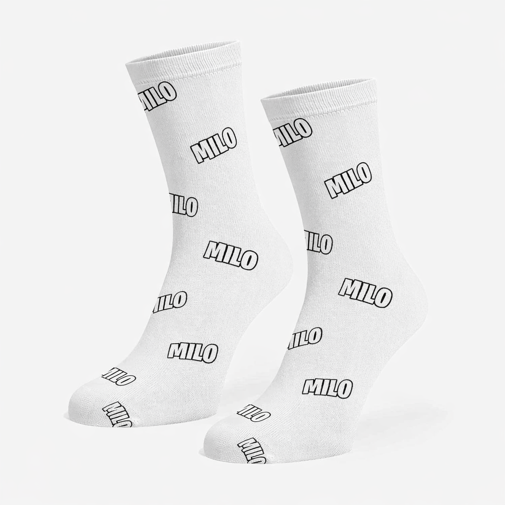 Custom Name Print Personalised Dog Socks