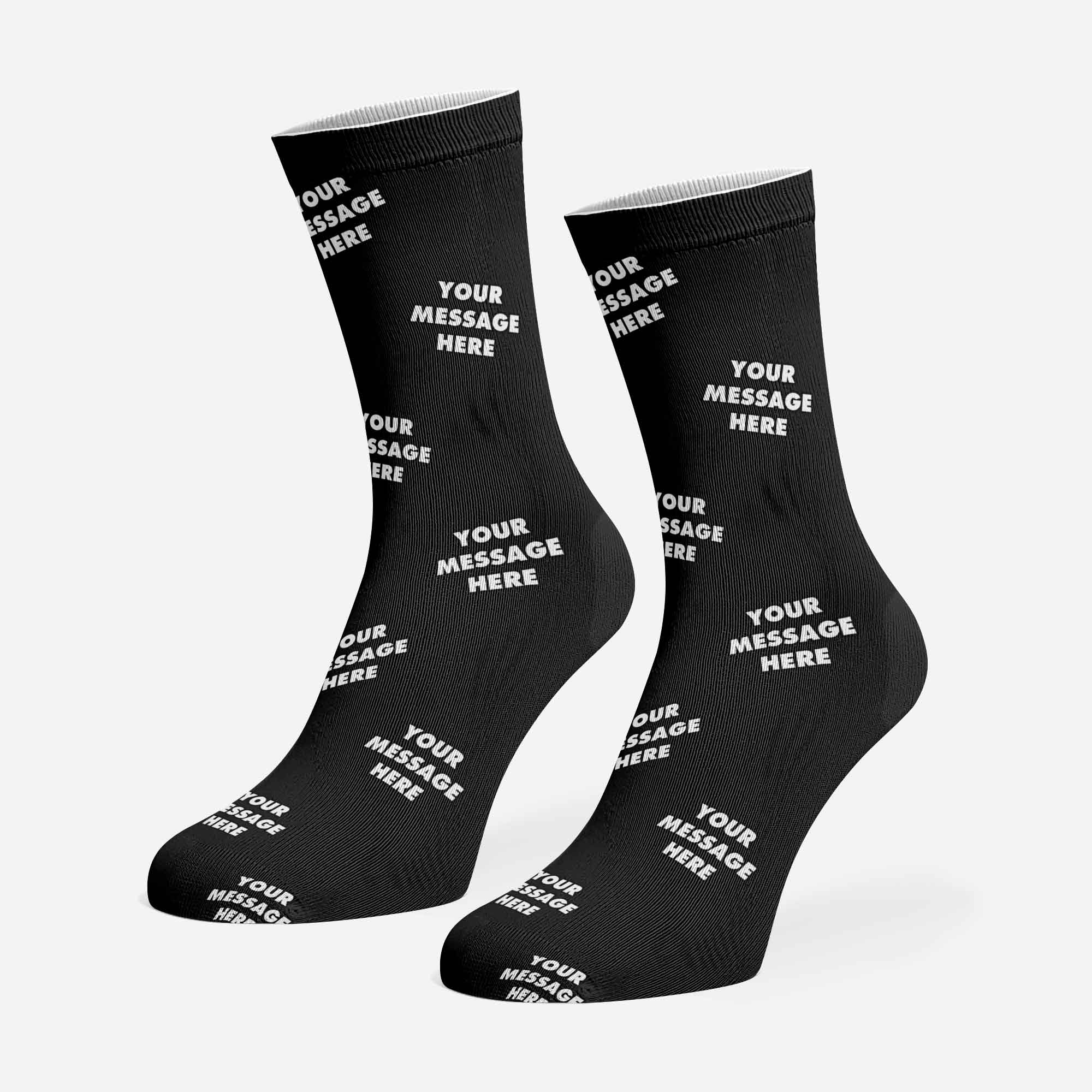 Your Message Personalised Dog Socks