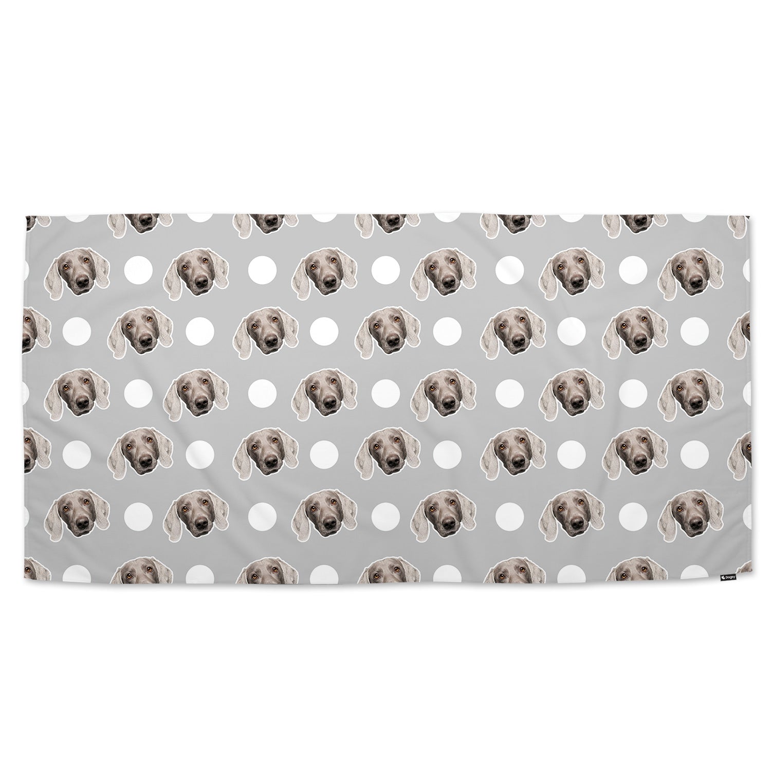 Polka Dot Personalised Dog Towel