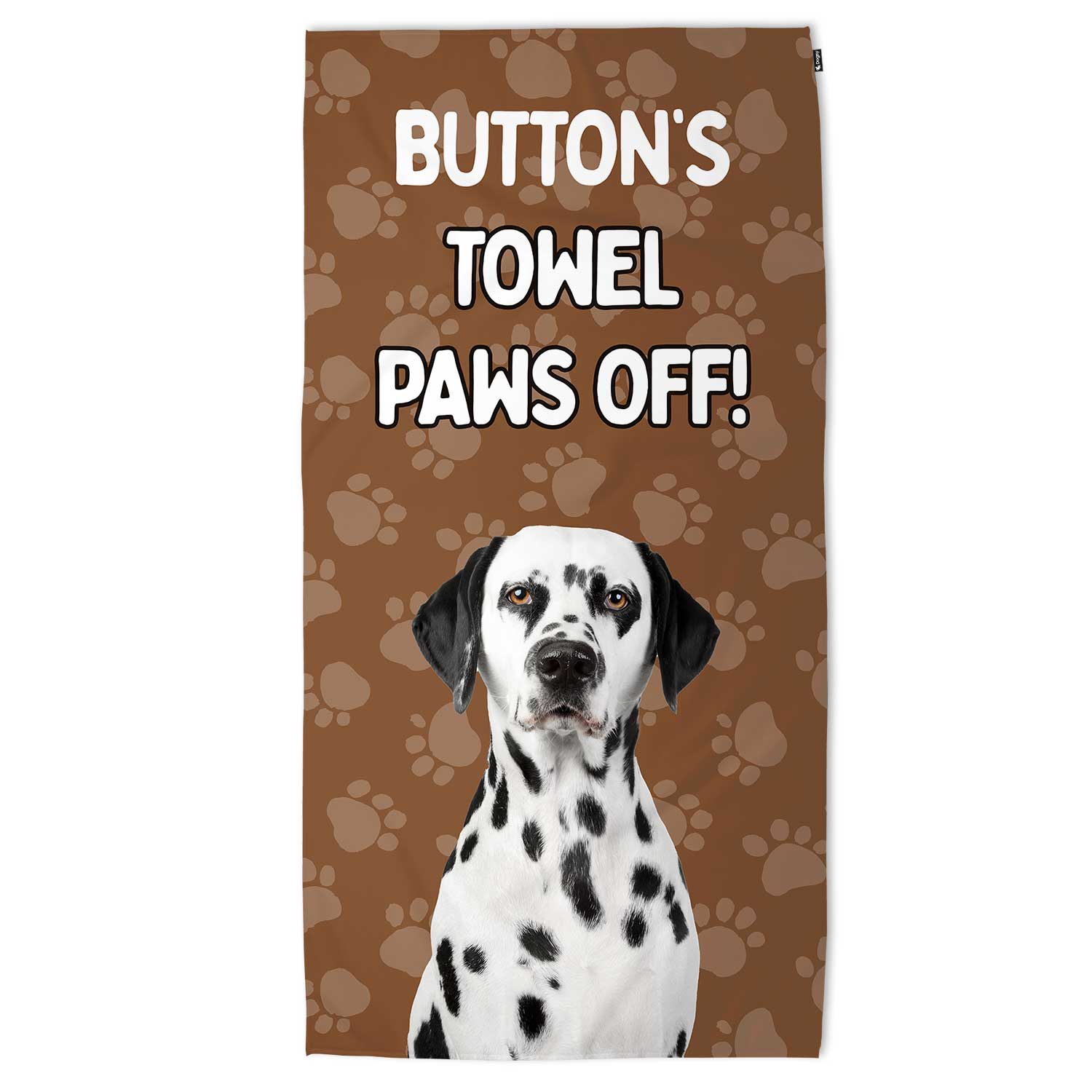 (Dog Name's) Towel Paws Off! Personalised Beach Towel