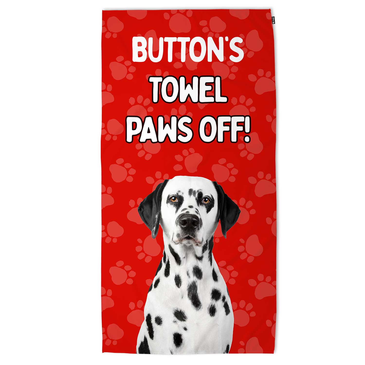 (Dog Name's) Towel Paws Off! Personalised Beach Towel