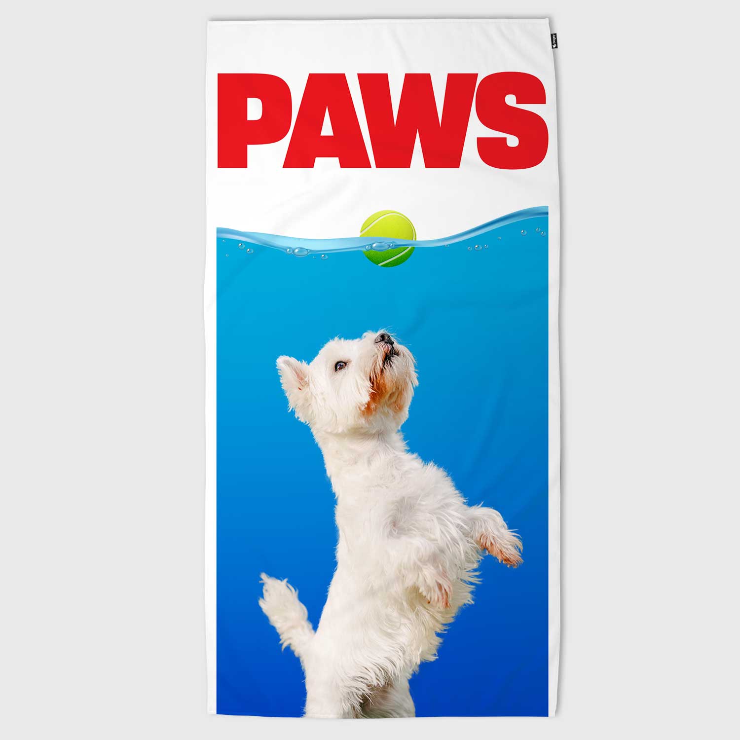 PAWS Dog Personalised Beach Towel