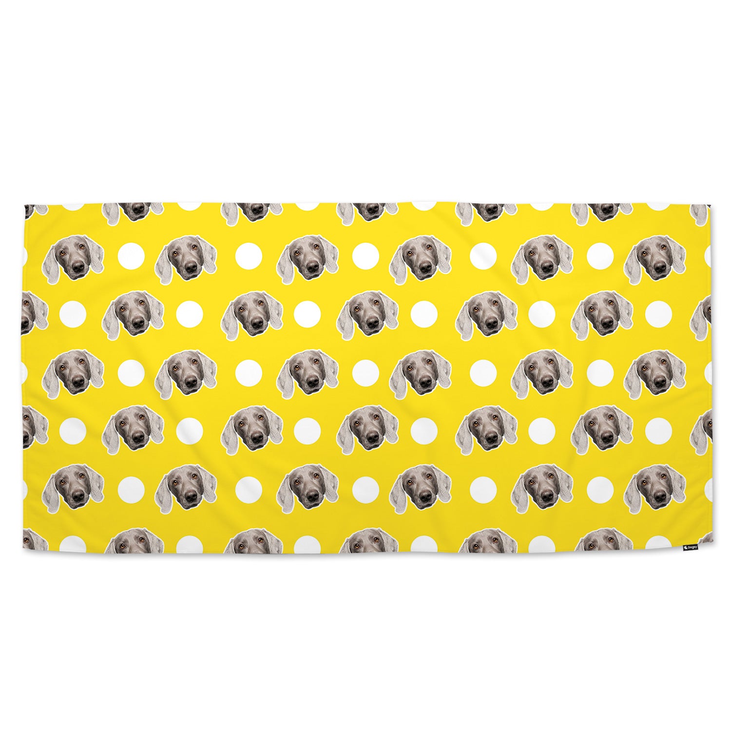 Polka Dot Personalised Dog Towel