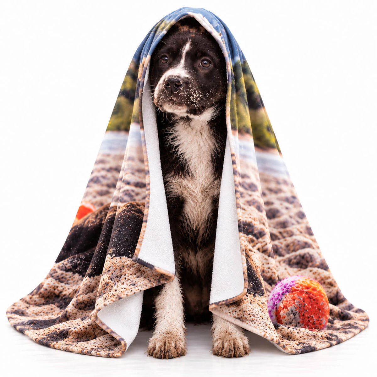 All Over Full Photo Personalised Dog Towel