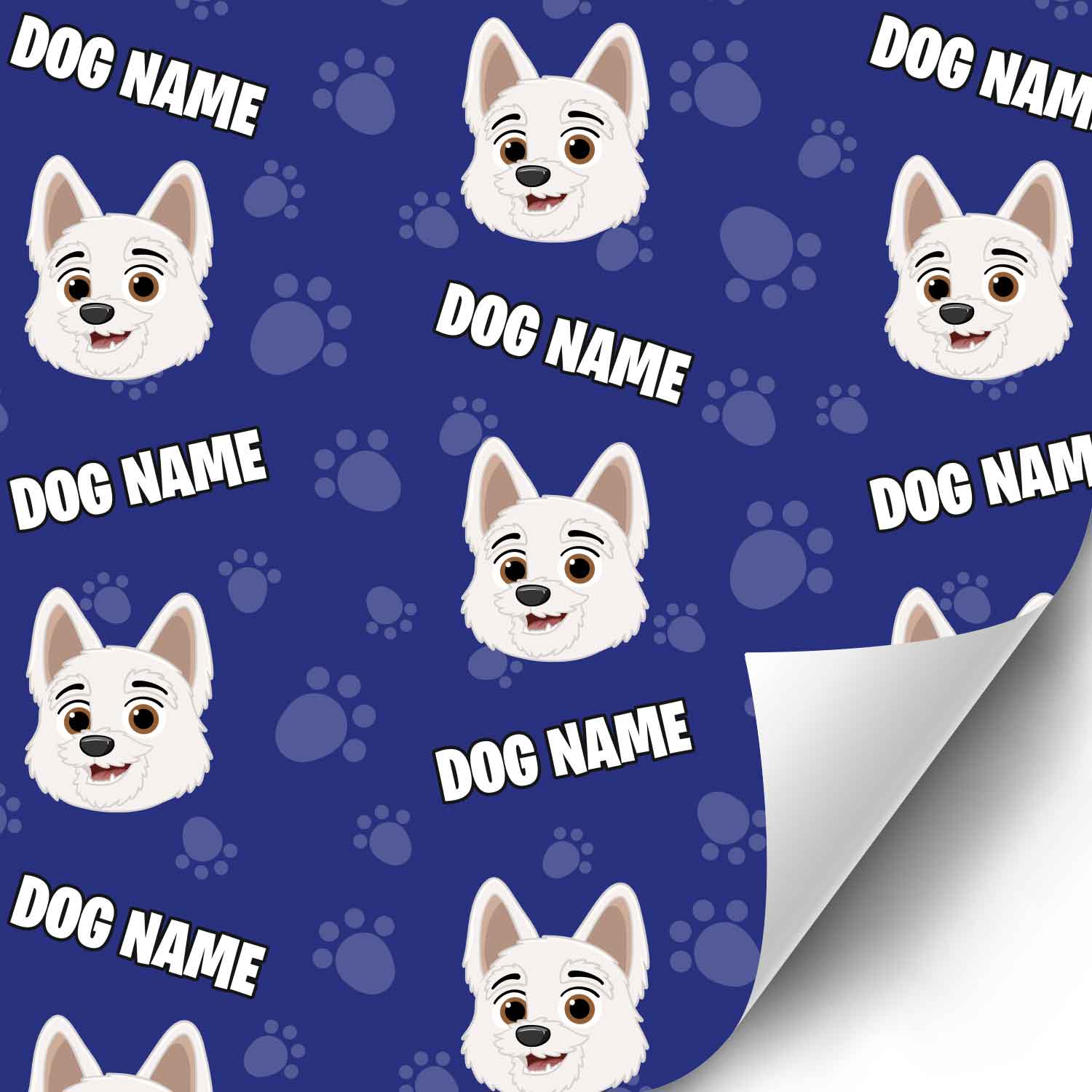 Your Dog Cartoon Personalised Wrapping Paper