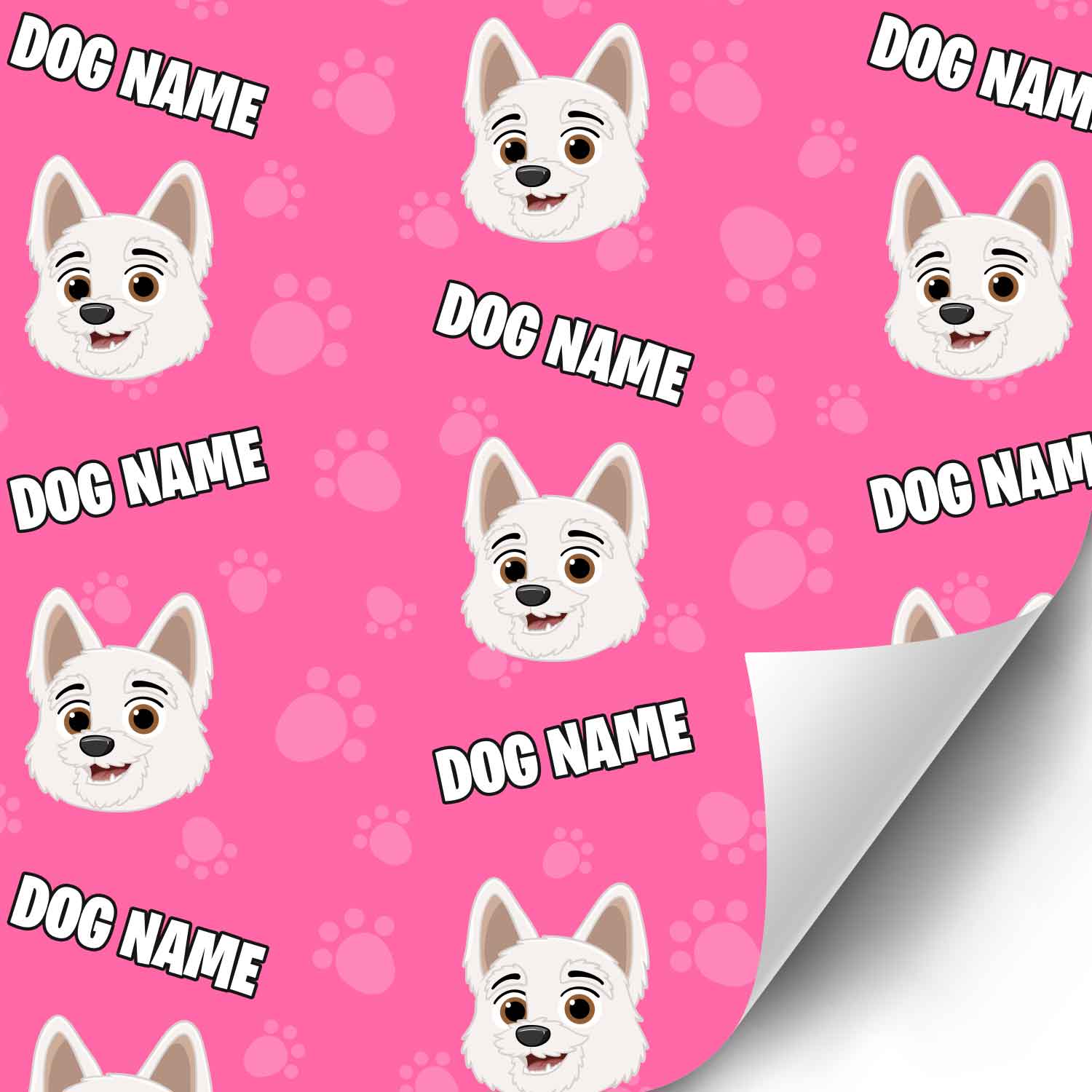 Your Dog Cartoon Personalised Wrapping Paper