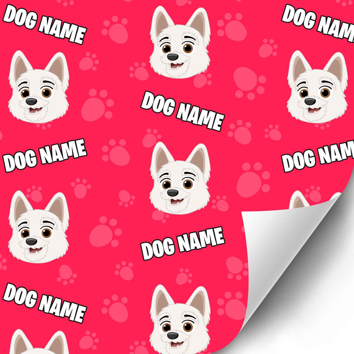 Your Dog Cartoon Personalised Wrapping Paper