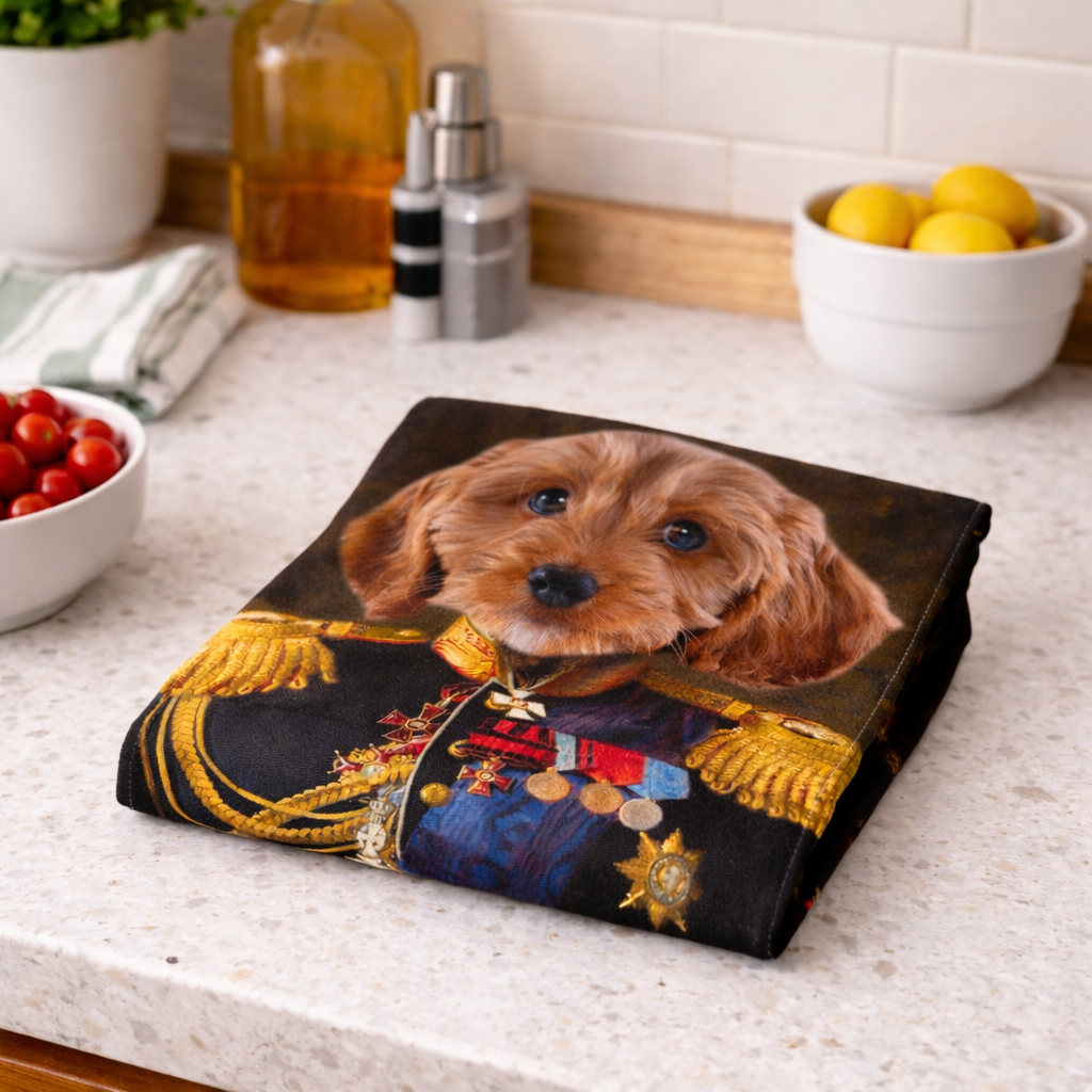 Dog Admiral Tea Towel