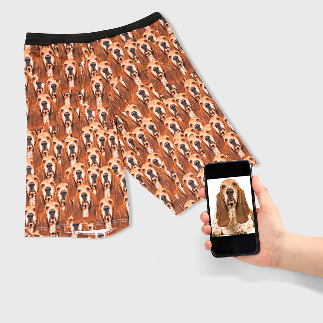 Personalised Dog Photo Mash Lounge Bottoms