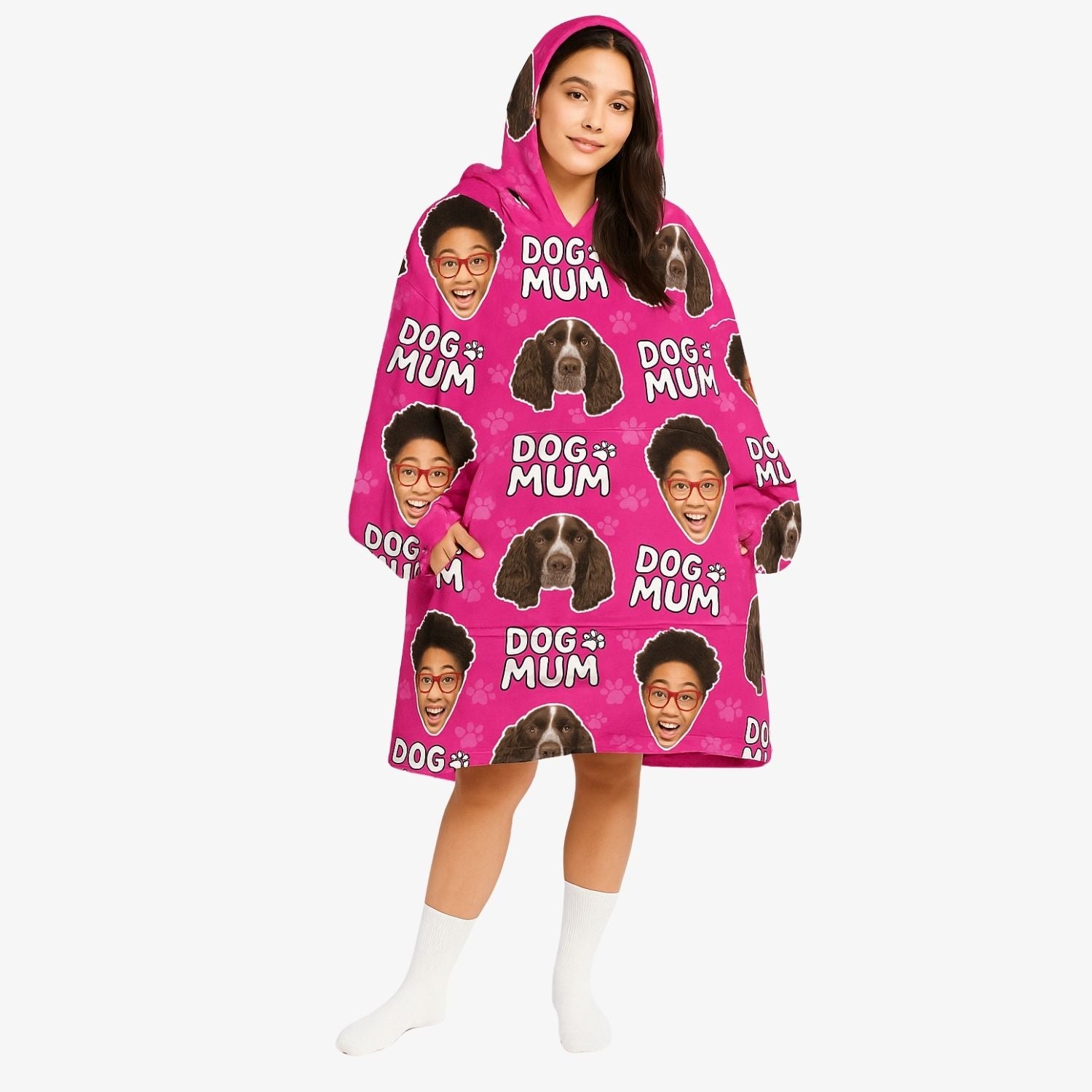 Dog Mum Personalised Hoodie Blanket