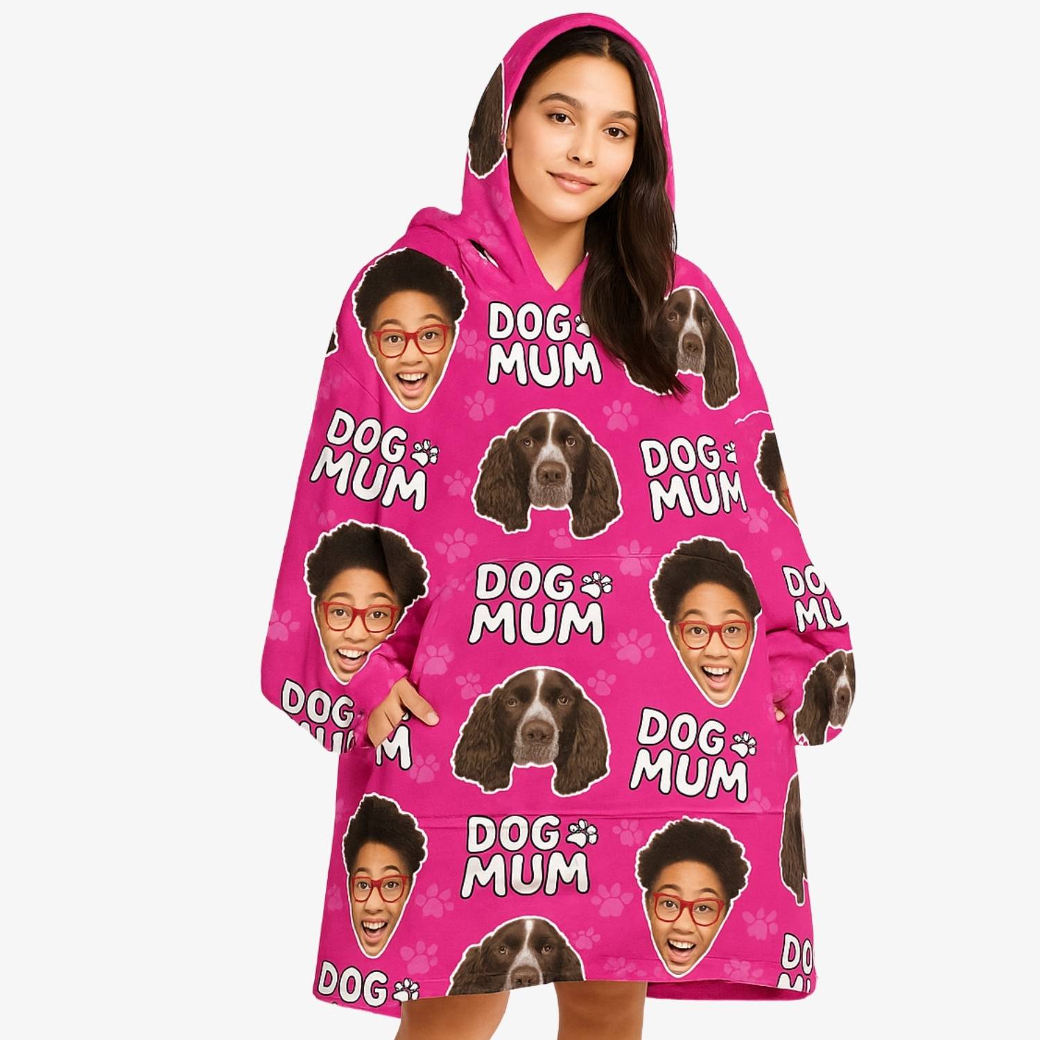 Dog Mum Personalised Hoodie Blanket
