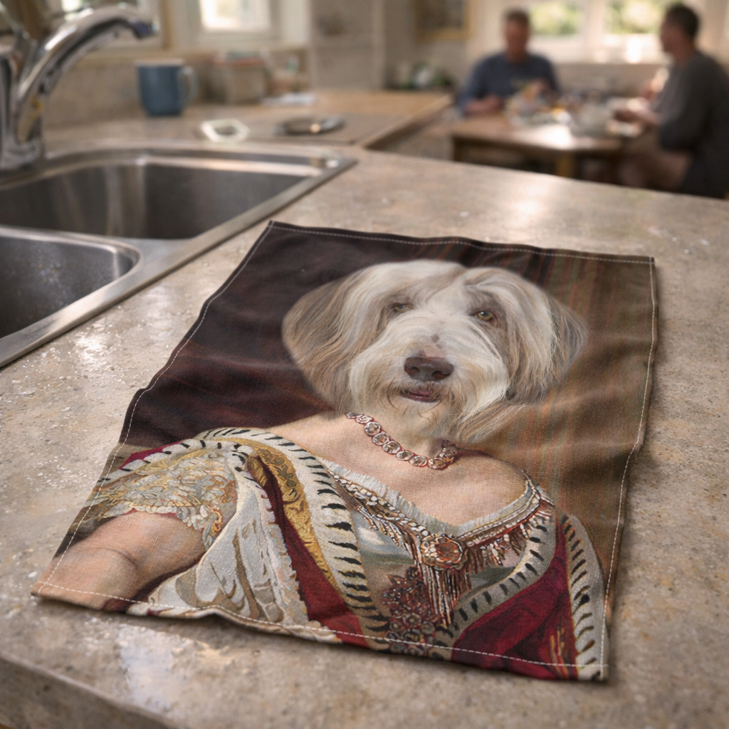 Dog Royal Lady Tea Towel