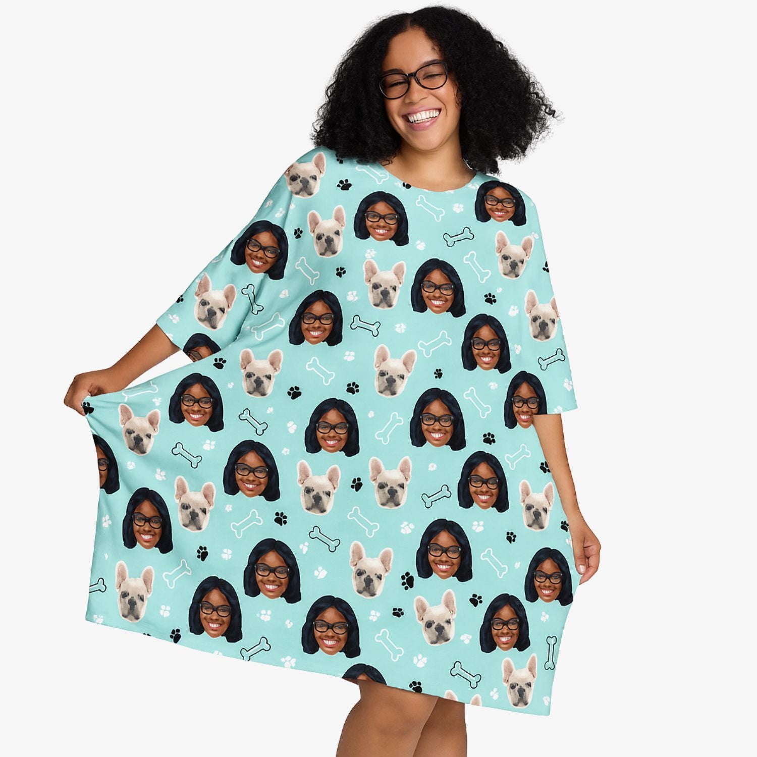 Doodle Paws & Bones Ladies Sleepy Nightshirt