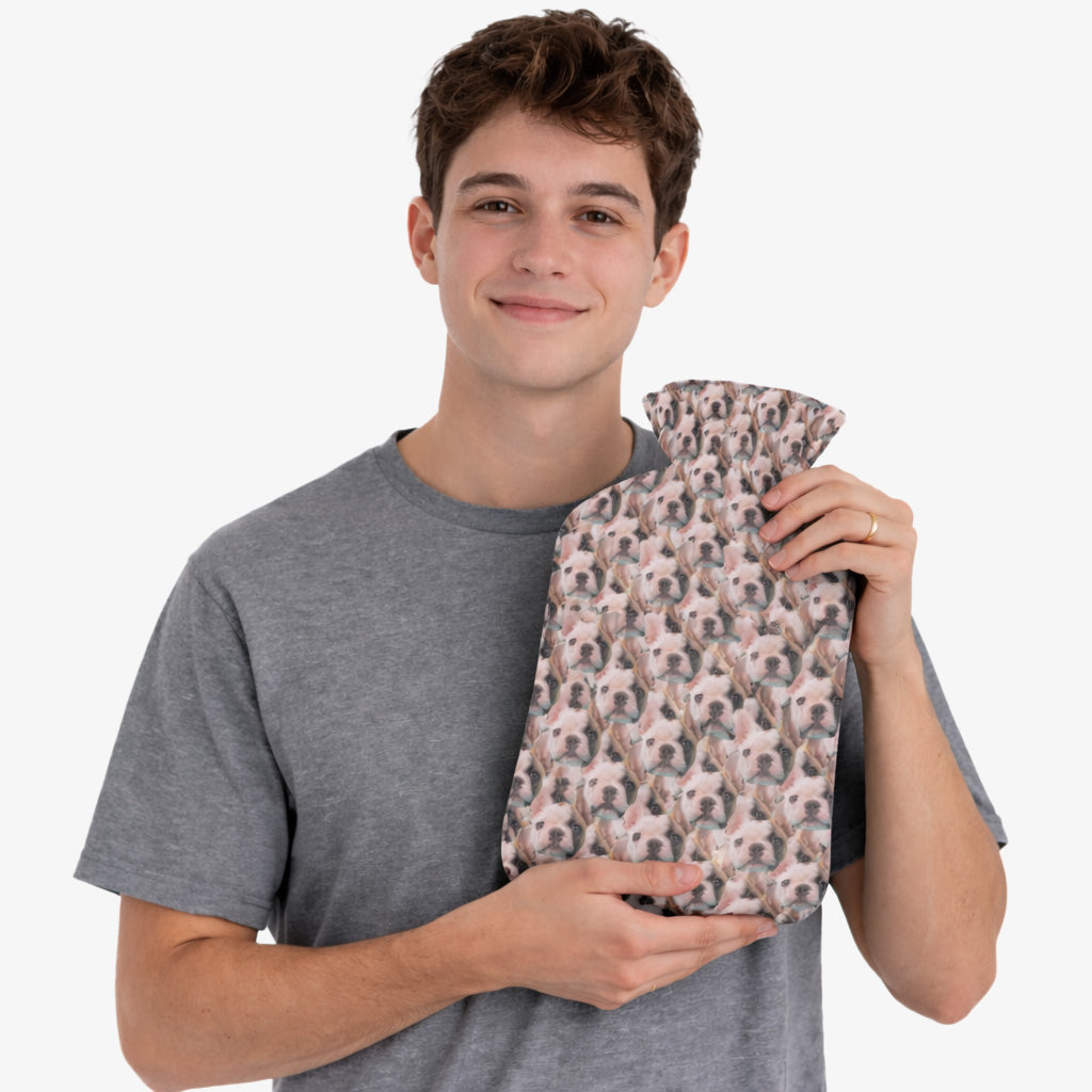 Face Mash Dog Hot Water Bottle