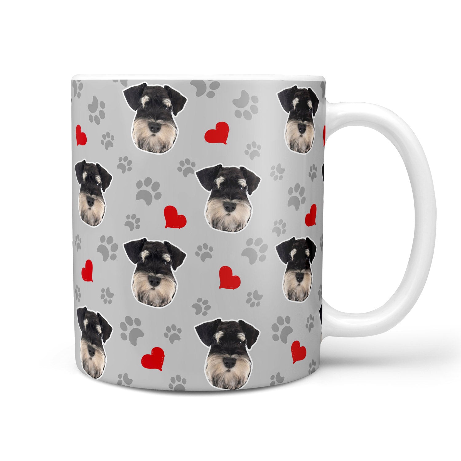 Paws and Hearts Personalised Dog Mug