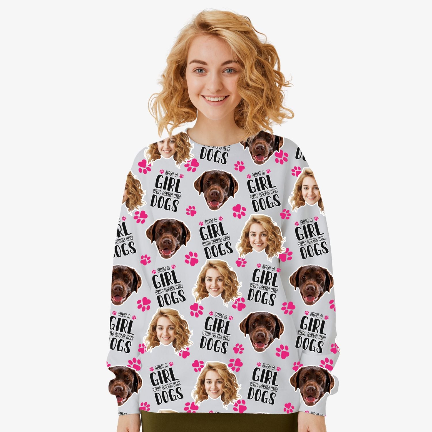 Just a Girl Who Loves Her Dogs Personalised Sweatshirt
