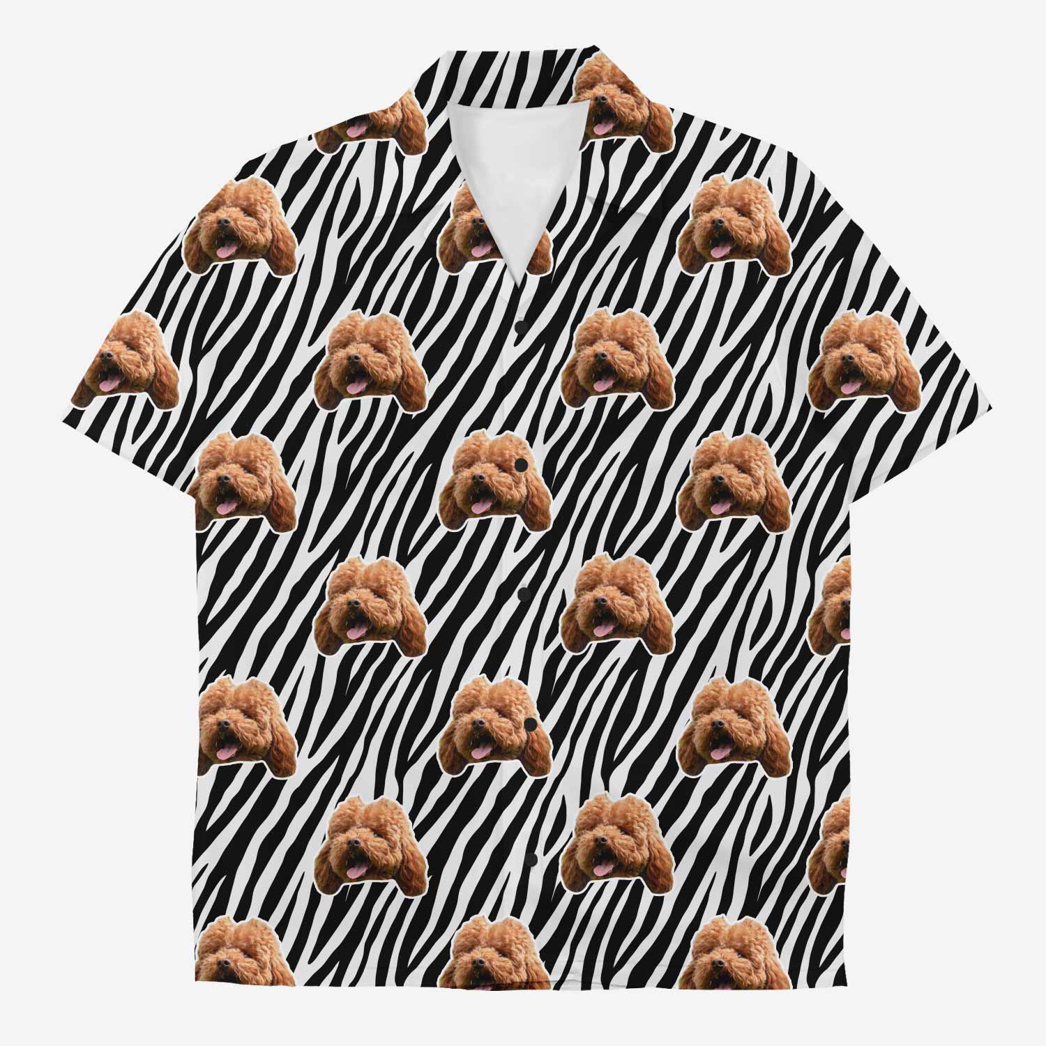 Your Dog Zebra Print Hawaiian Shirt