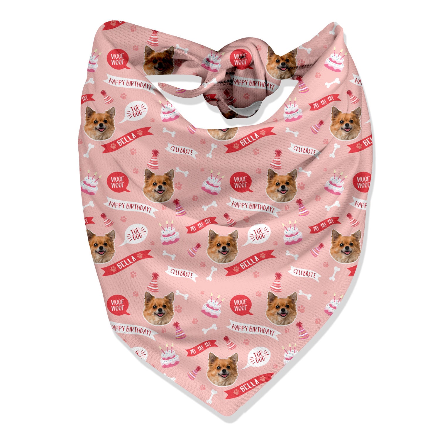 Happy Birthday Personalised Dog Bandana